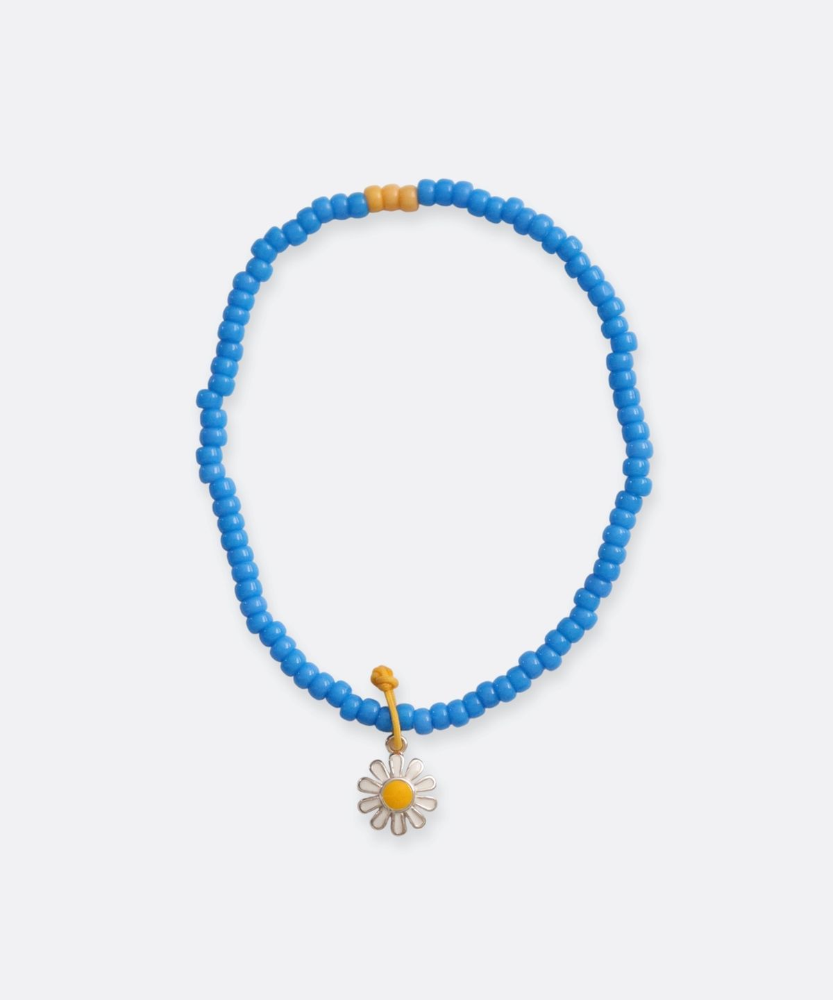 봉보(BONBEAU) Silver daisy color beads Bracelet 실버 데이지 참 포인트 컬러 비즈 팔찌