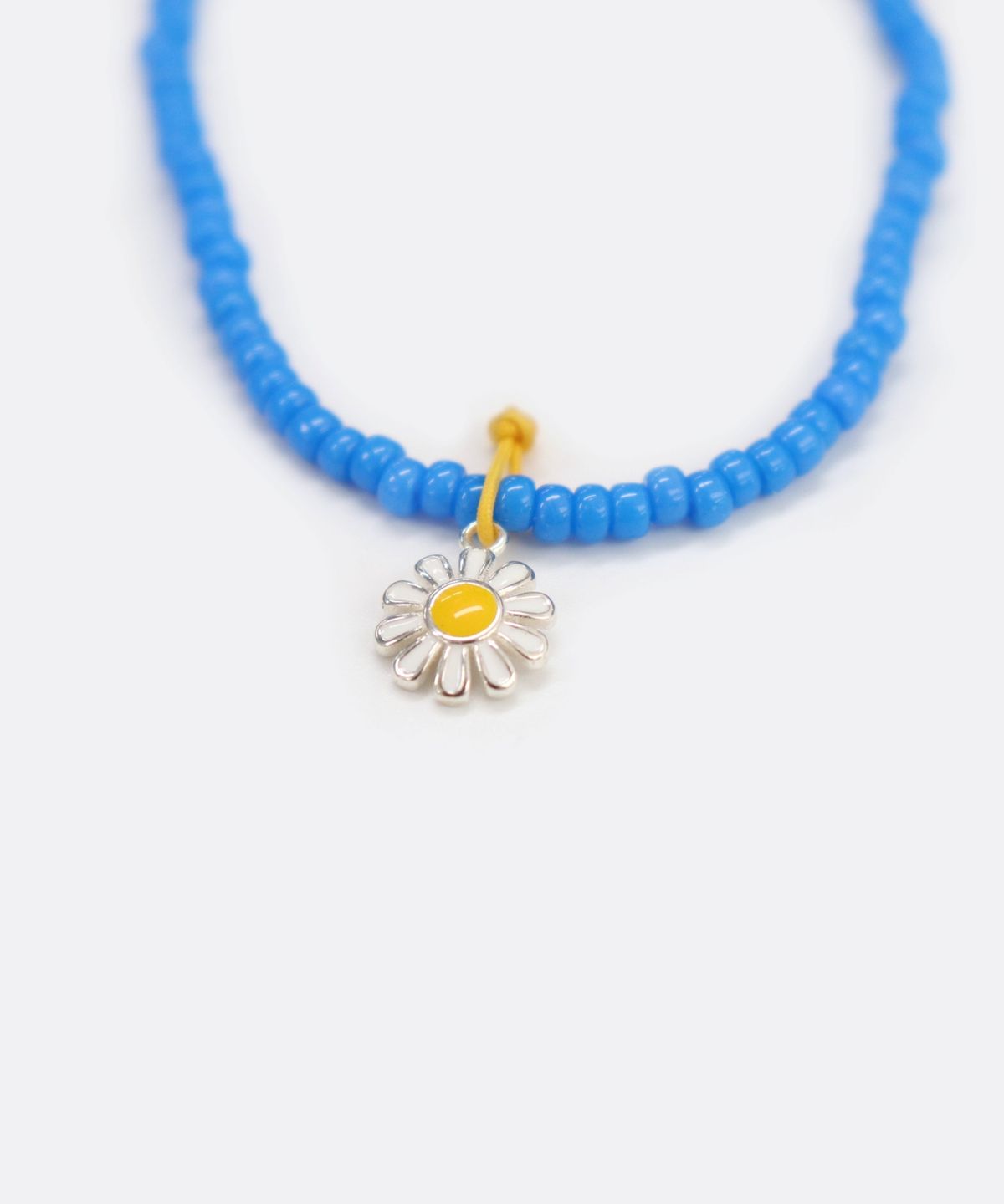 봉보(BONBEAU) Silver daisy color beads Bracelet 실버 데이지 참 포인트 컬러 비즈 팔찌