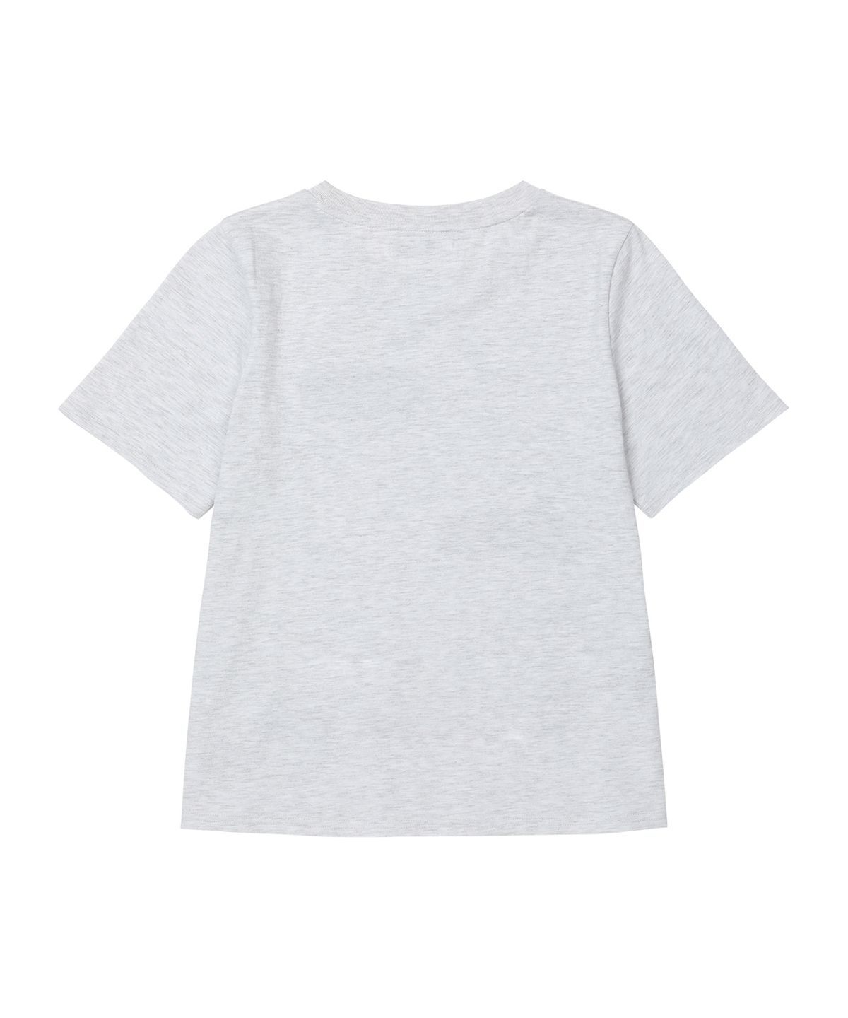 다이닛(DEINET) PATCHED LETTERING T-SHIRT IN MELANGE WHITE