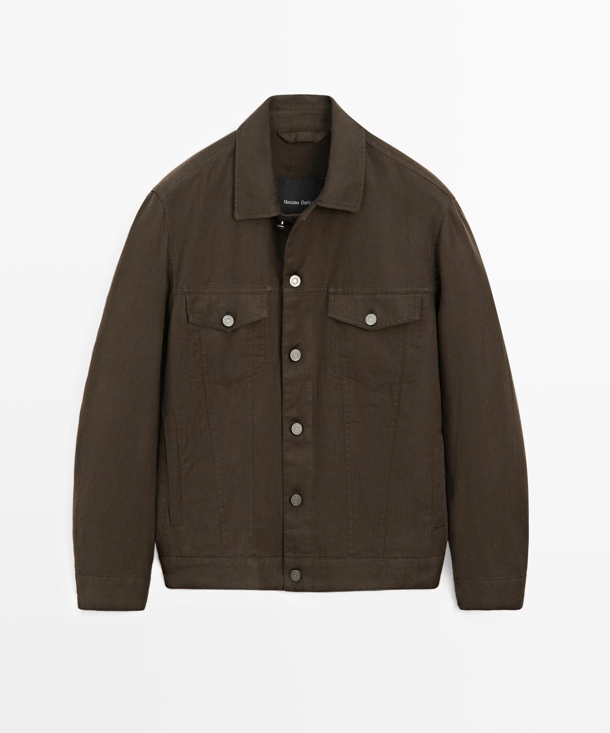마시모두띠(MASSIMO DUTTI) 포켓 디테일 100% 린넨 재킷