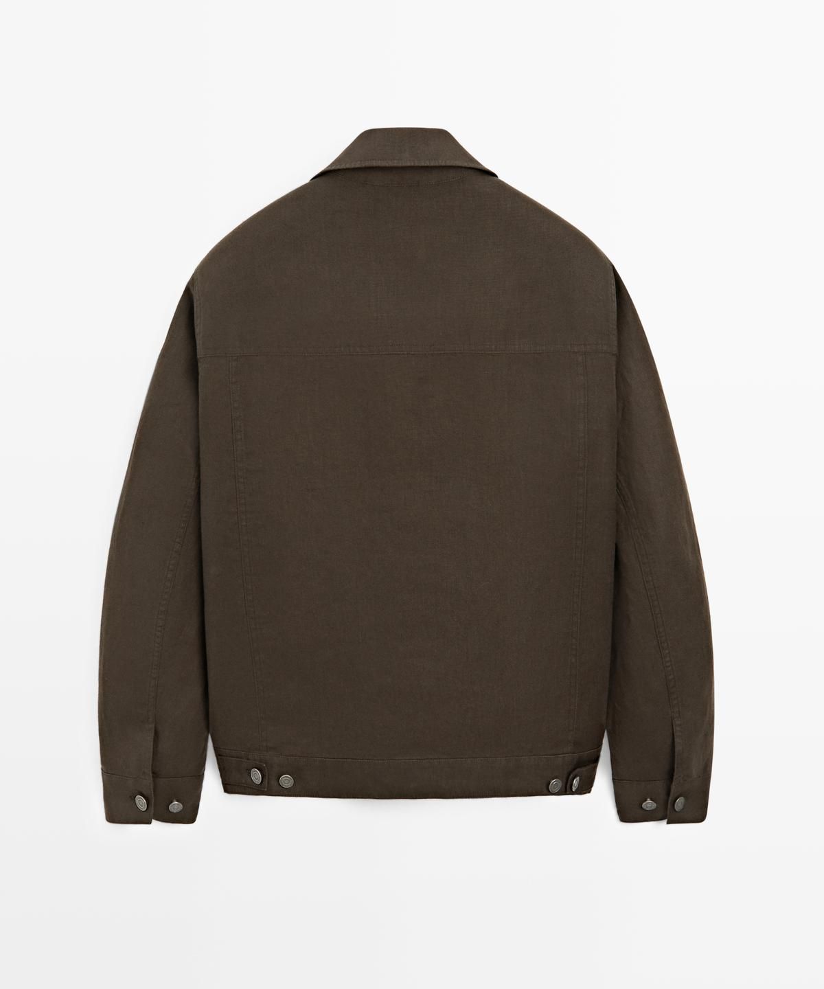 마시모두띠(MASSIMO DUTTI) 포켓 디테일 100% 린넨 재킷