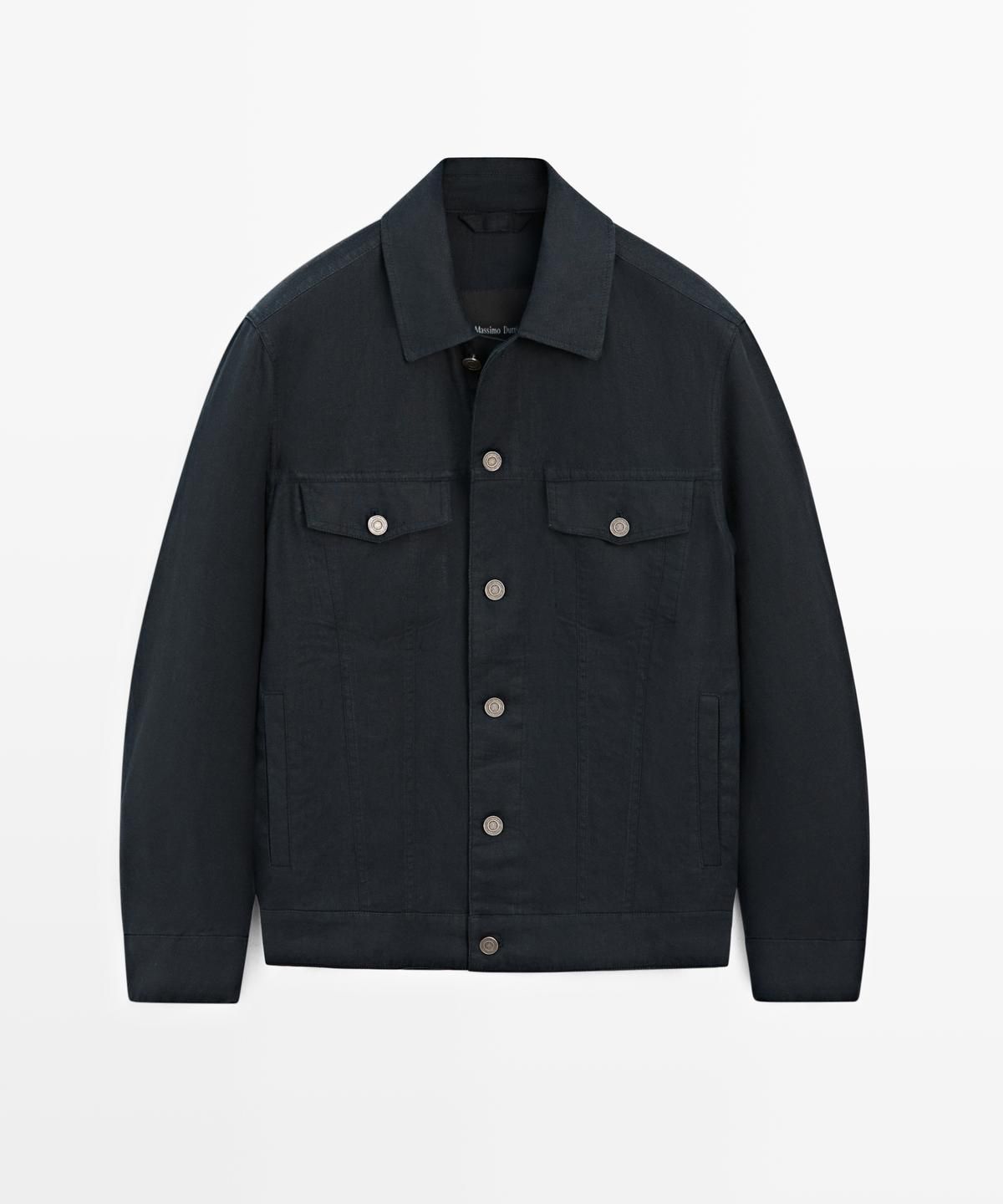 마시모두띠(MASSIMO DUTTI) 포켓 디테일 100% 린넨 재킷