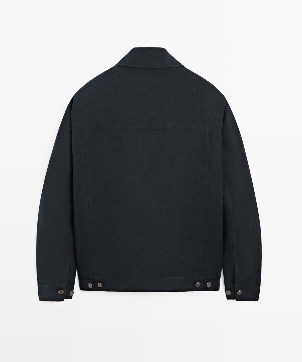 마시모두띠(MASSIMO DUTTI) 포켓 디테일 100% 린넨 재킷