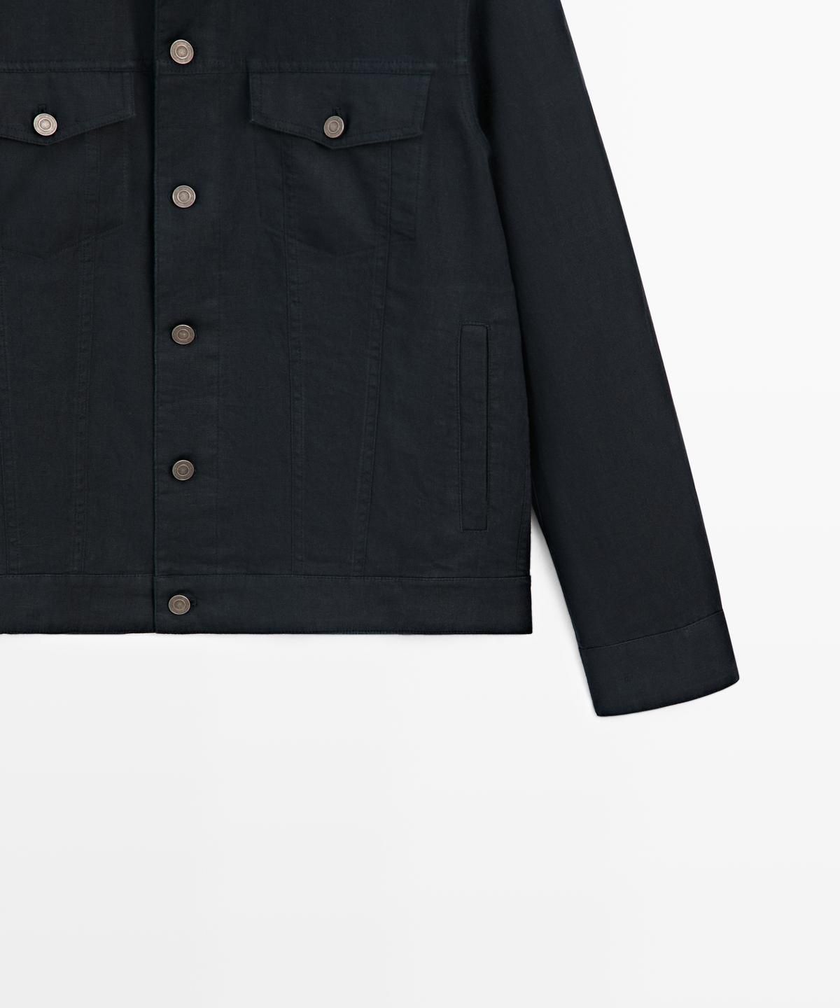 마시모두띠(MASSIMO DUTTI) 포켓 디테일 100% 린넨 재킷