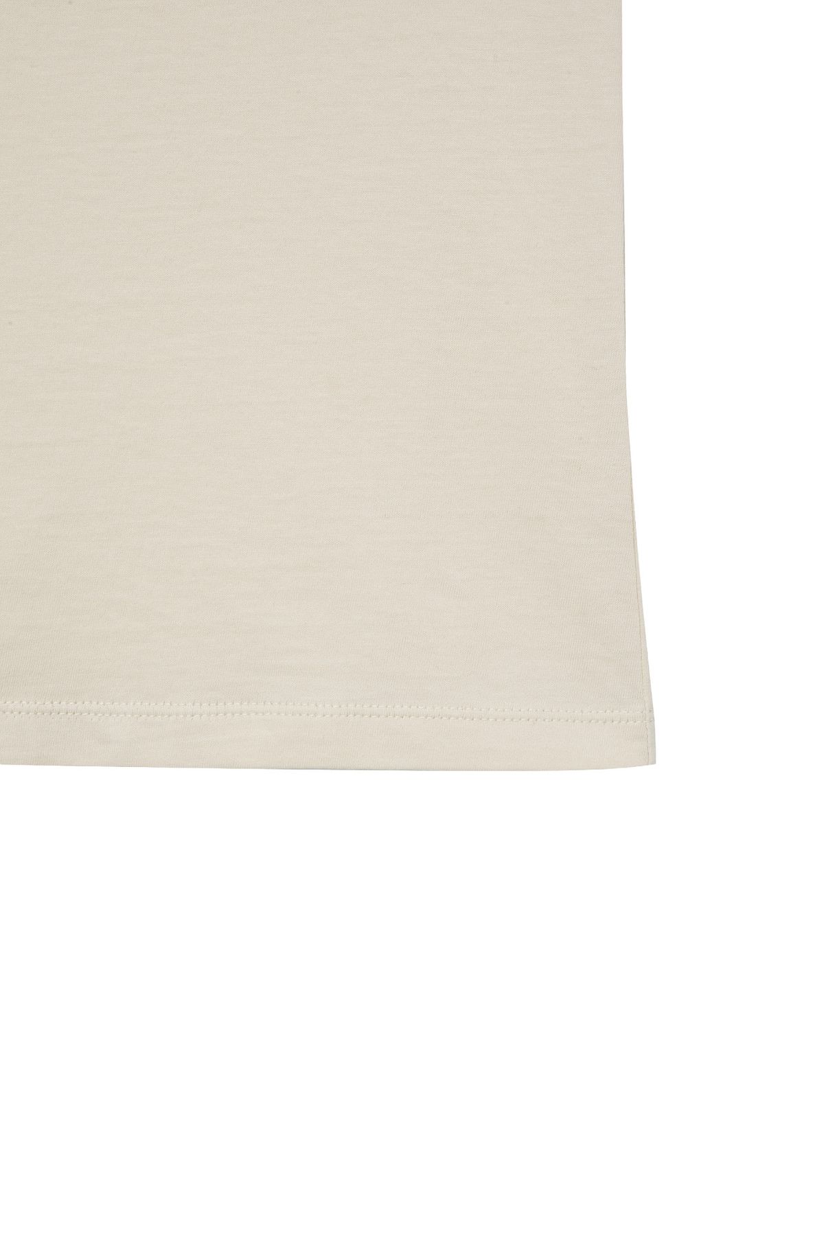 다이닛(DEINET) MESH CONTRAST RAGLAN T-SHIRT IN BEIGE