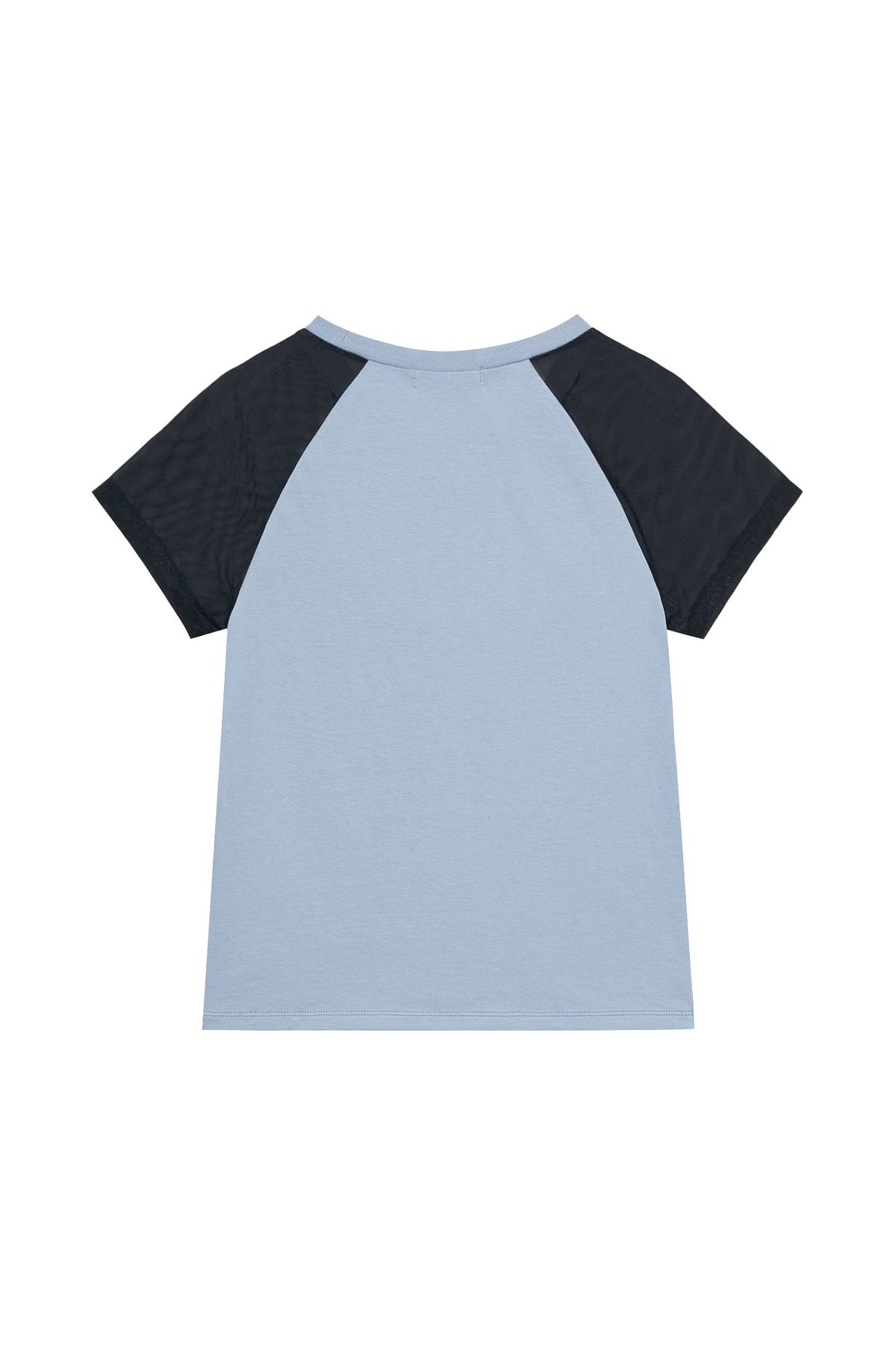 다이닛(DEINET) MESH CONTRAST RAGLAN T-SHIRT IN BLUE