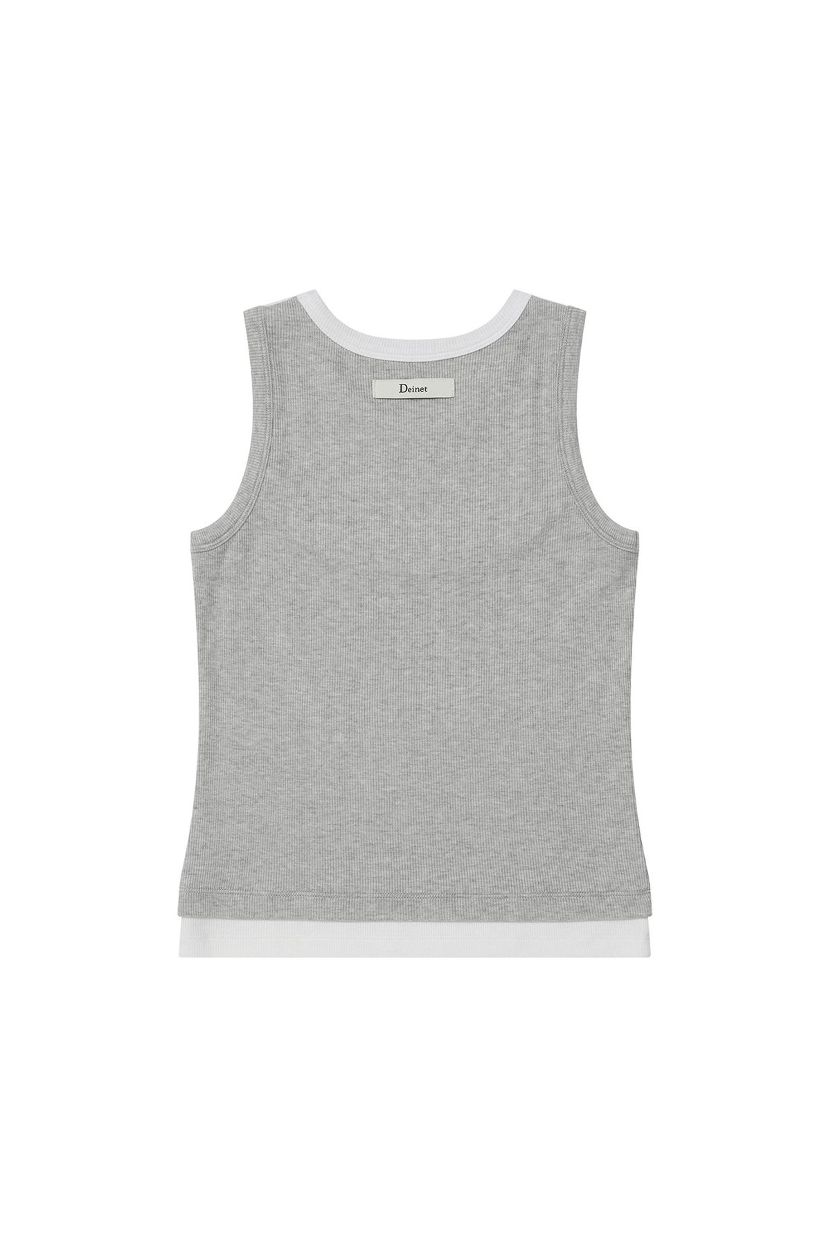 다이닛(DEINET) D-CONTRAST SLEEVELESS IN MELANGE GREY