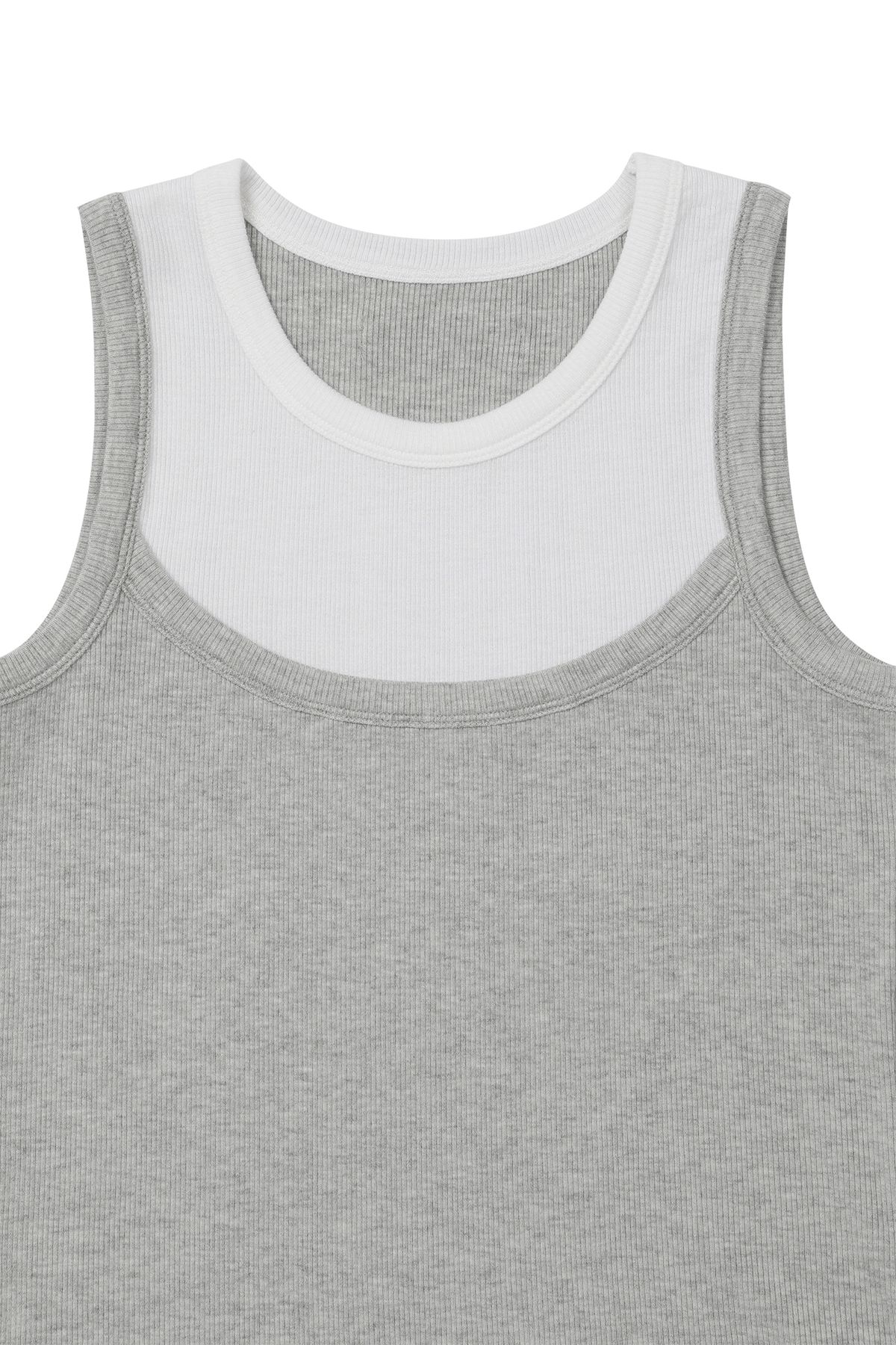 다이닛(DEINET) D-CONTRAST SLEEVELESS IN MELANGE GREY
