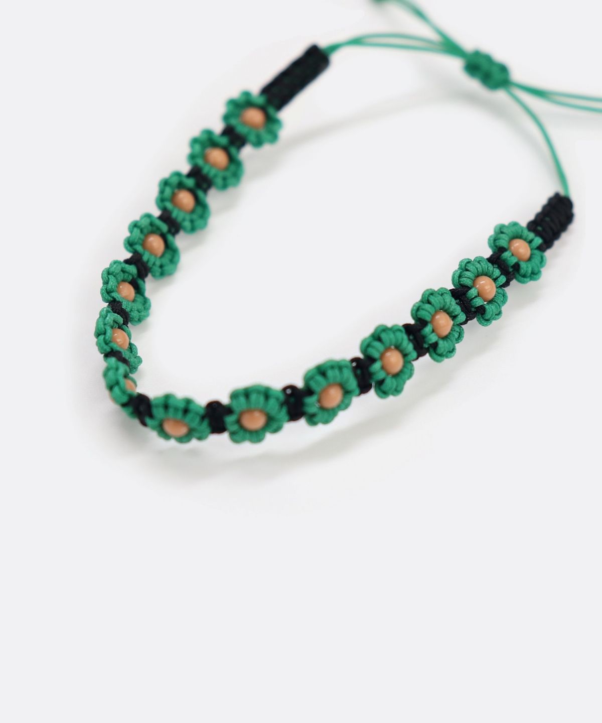 봉보(BONBEAU) Flower garden color knot Bracelet 플라워 가든 핸드메이드 컬러 매듭 팔찌