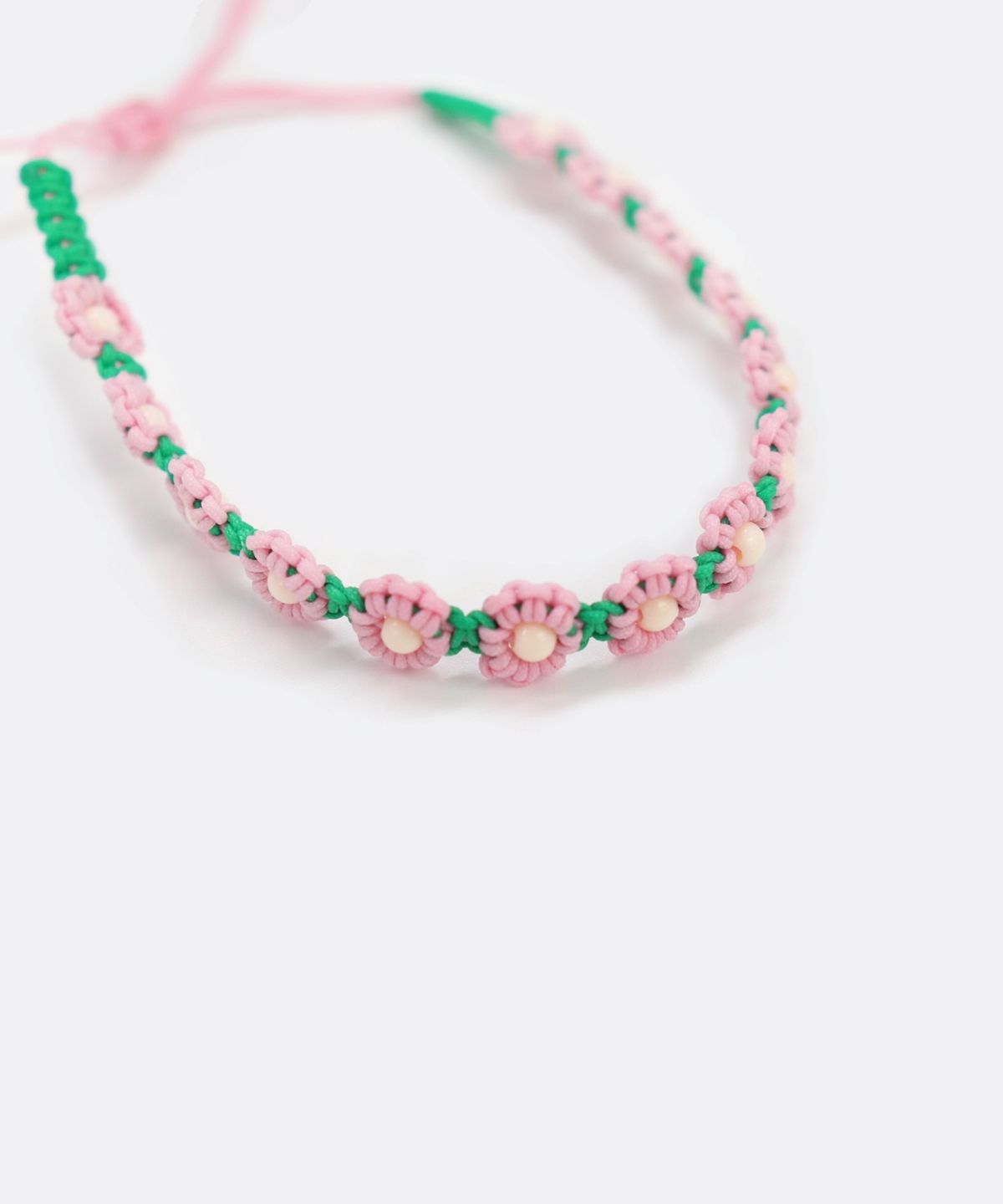 봉보(BONBEAU) Flower garden color knot Bracelet 플라워 가든 핸드메이드 컬러 매듭 팔찌