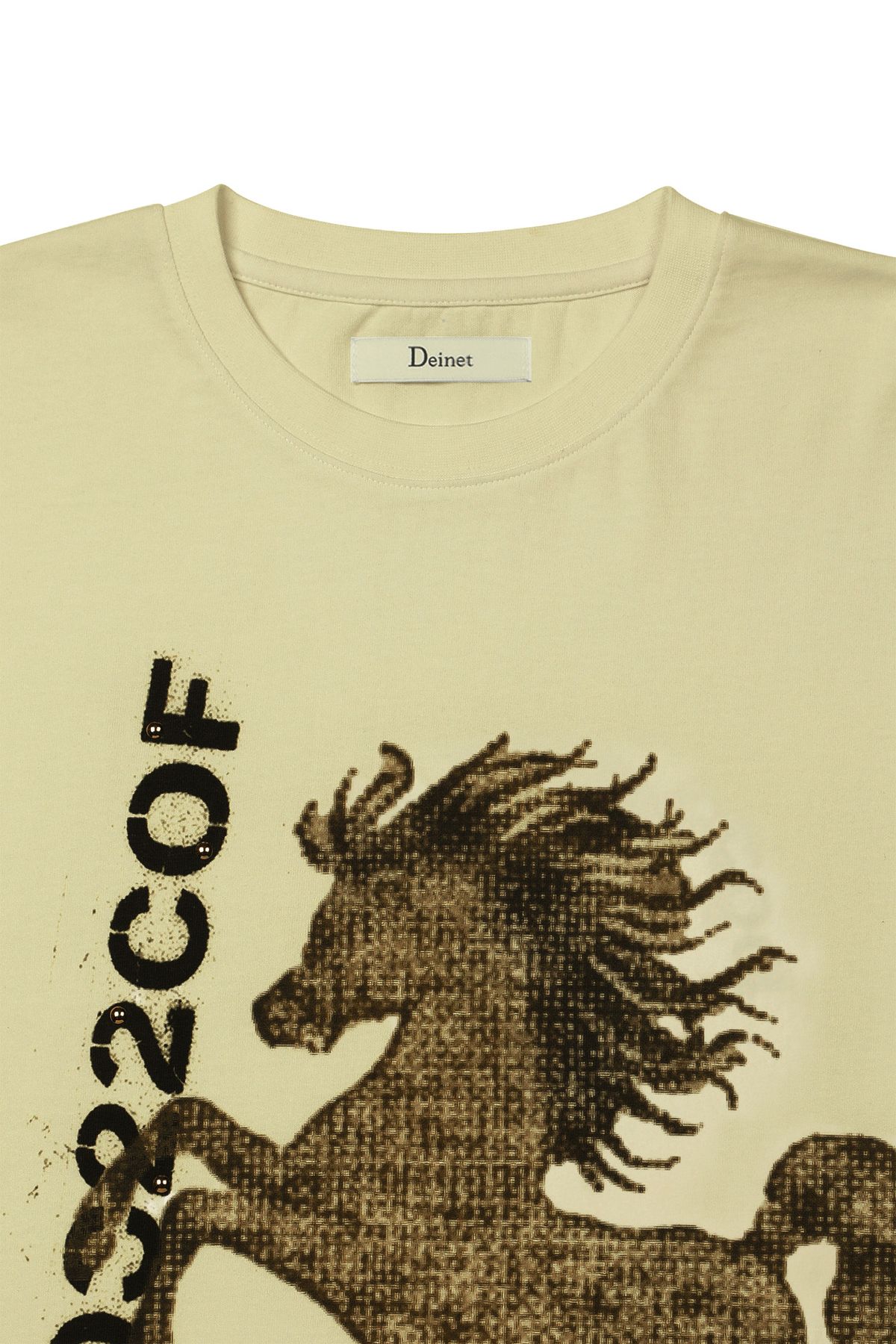 다이닛(DEINET) HORSE GRAPHIC T-SHIRT IN BEIGE