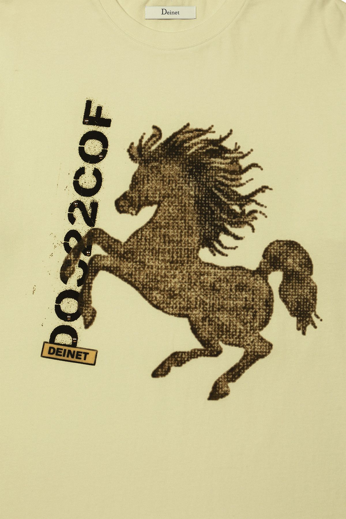 다이닛(DEINET) HORSE GRAPHIC T-SHIRT IN BEIGE