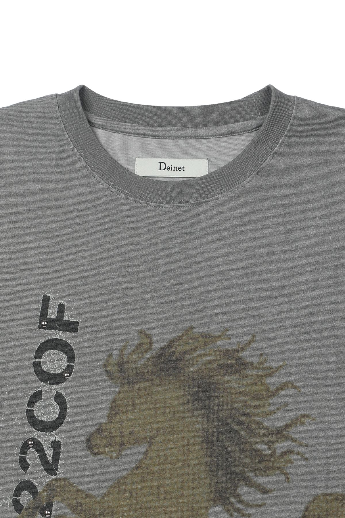 다이닛(DEINET) HORSE GRAPHIC T-SHIRT IN GREY
