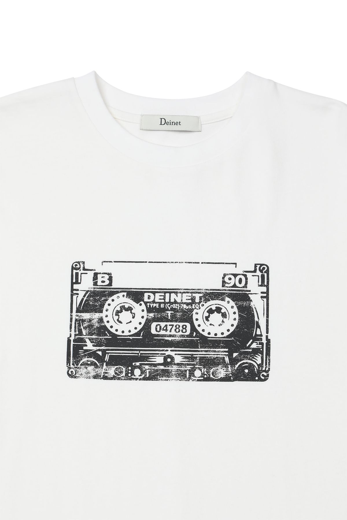다이닛(DEINET) TAPE T-SHIRT IN WHITE