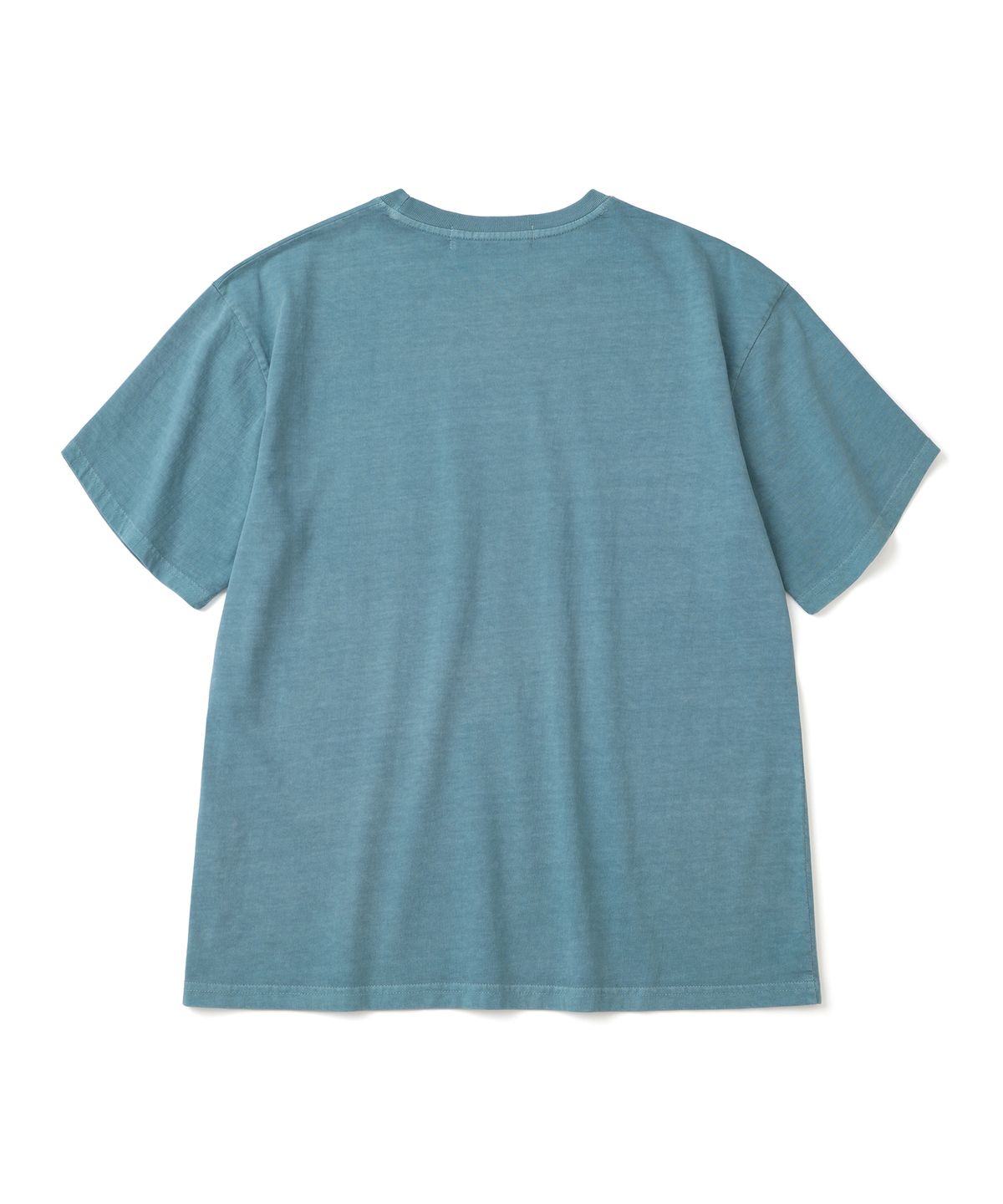 니티드(KNITTED) (UNISEX) 피그먼트 팜트리 그래픽 티셔츠 STONE BLUE
