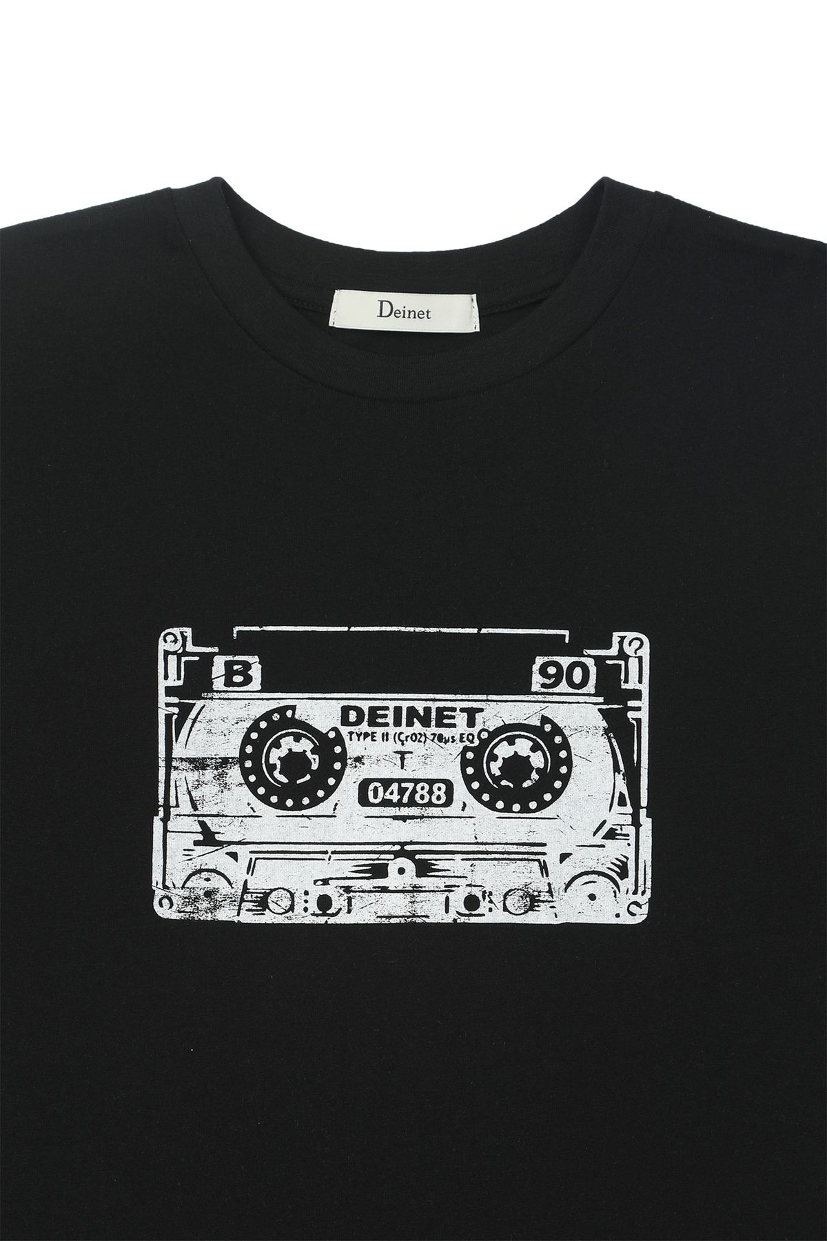 다이닛(DEINET) TAPE T-SHIRT IN BLACK