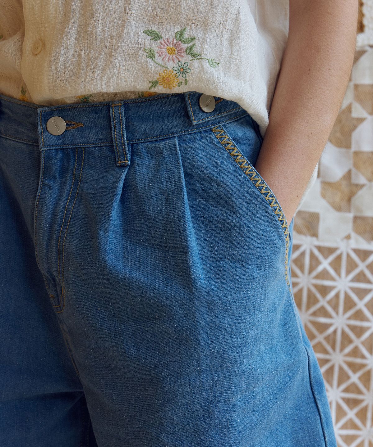 프리터(FRITUR) Fade Denim Short Blue_F262DE01
