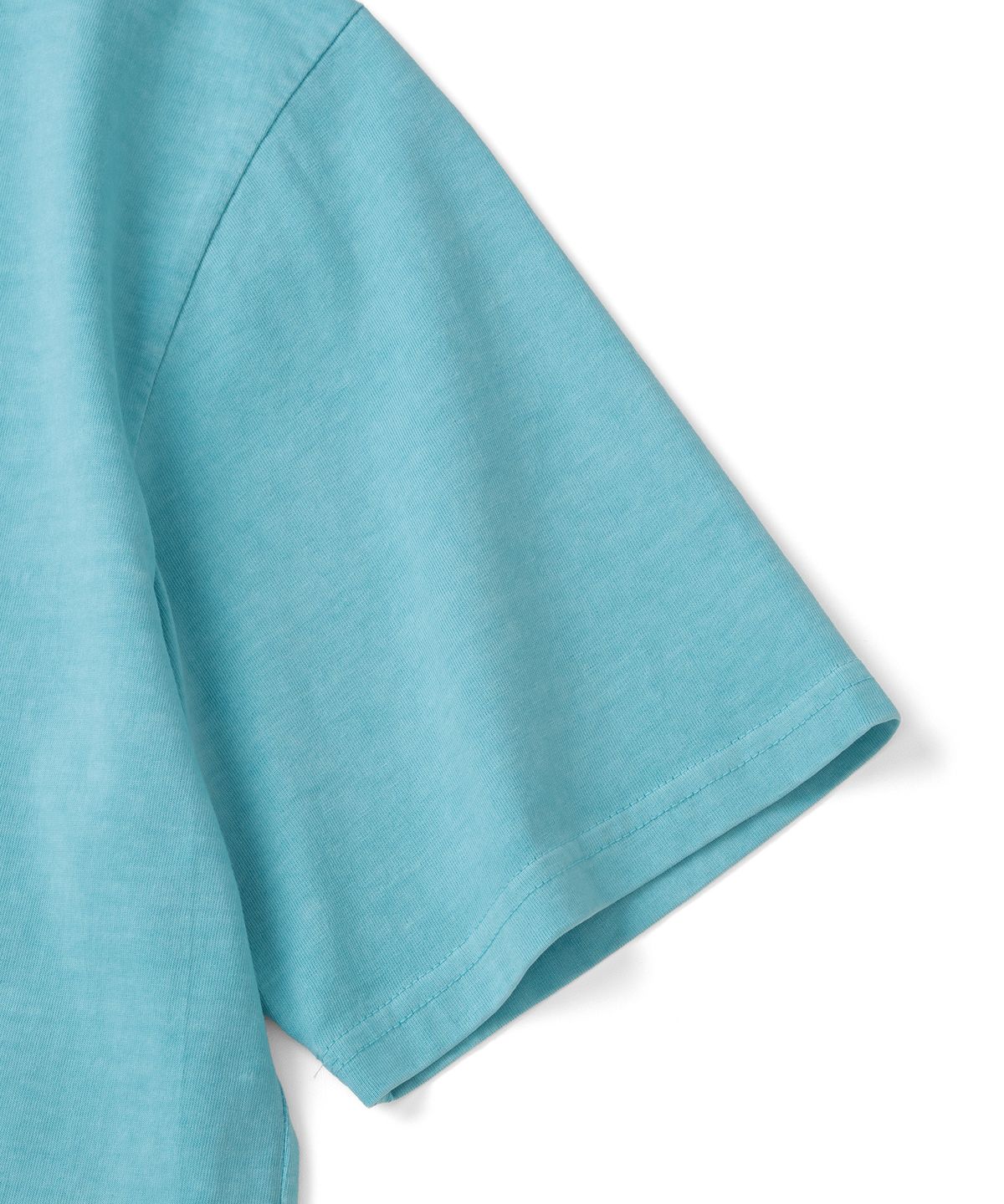 니티드(KNITTED) (UNISEX) 피그먼트 팜트리 그래픽 티셔츠 AQUA