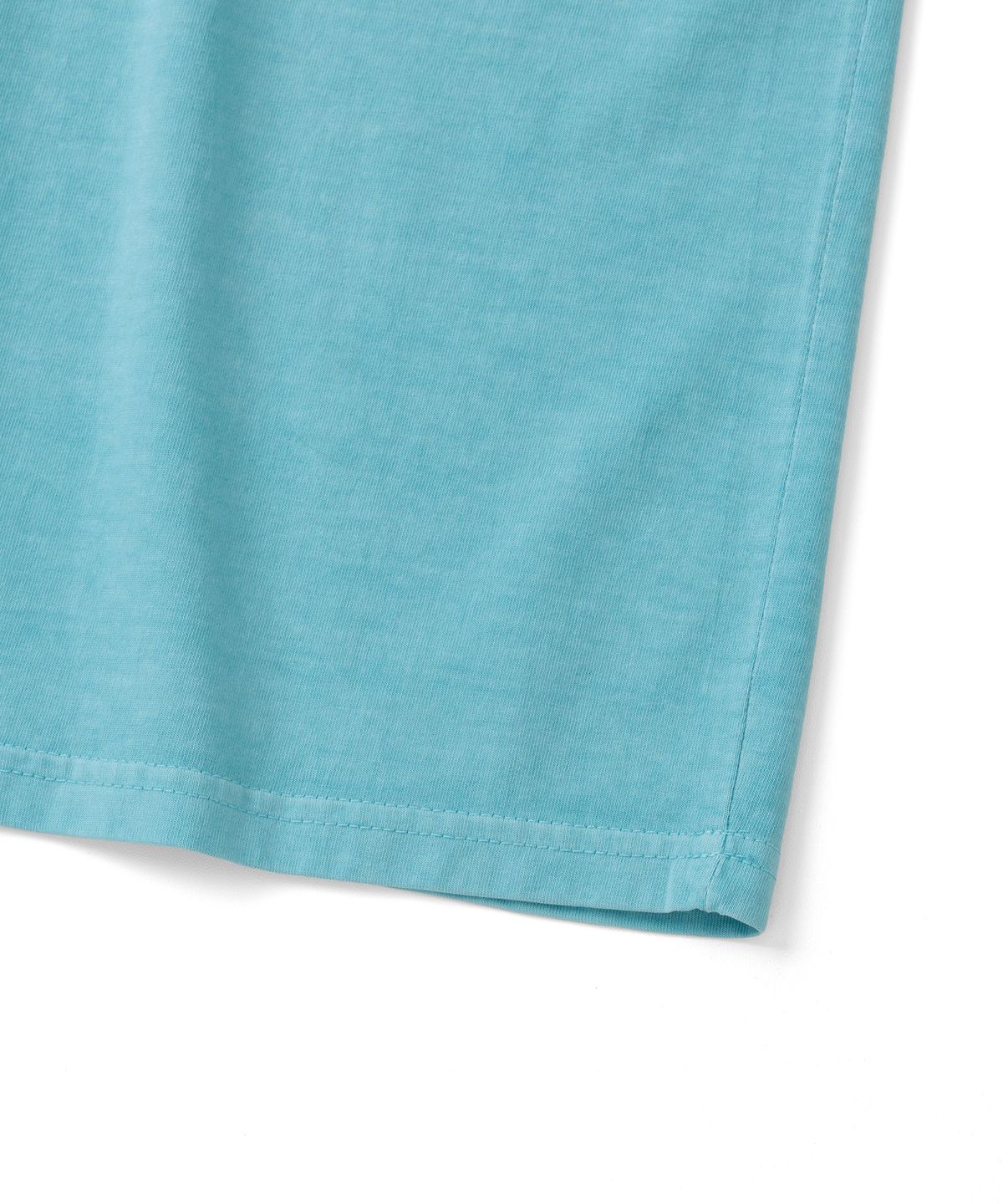 니티드(KNITTED) (UNISEX) 피그먼트 팜트리 그래픽 티셔츠 AQUA
