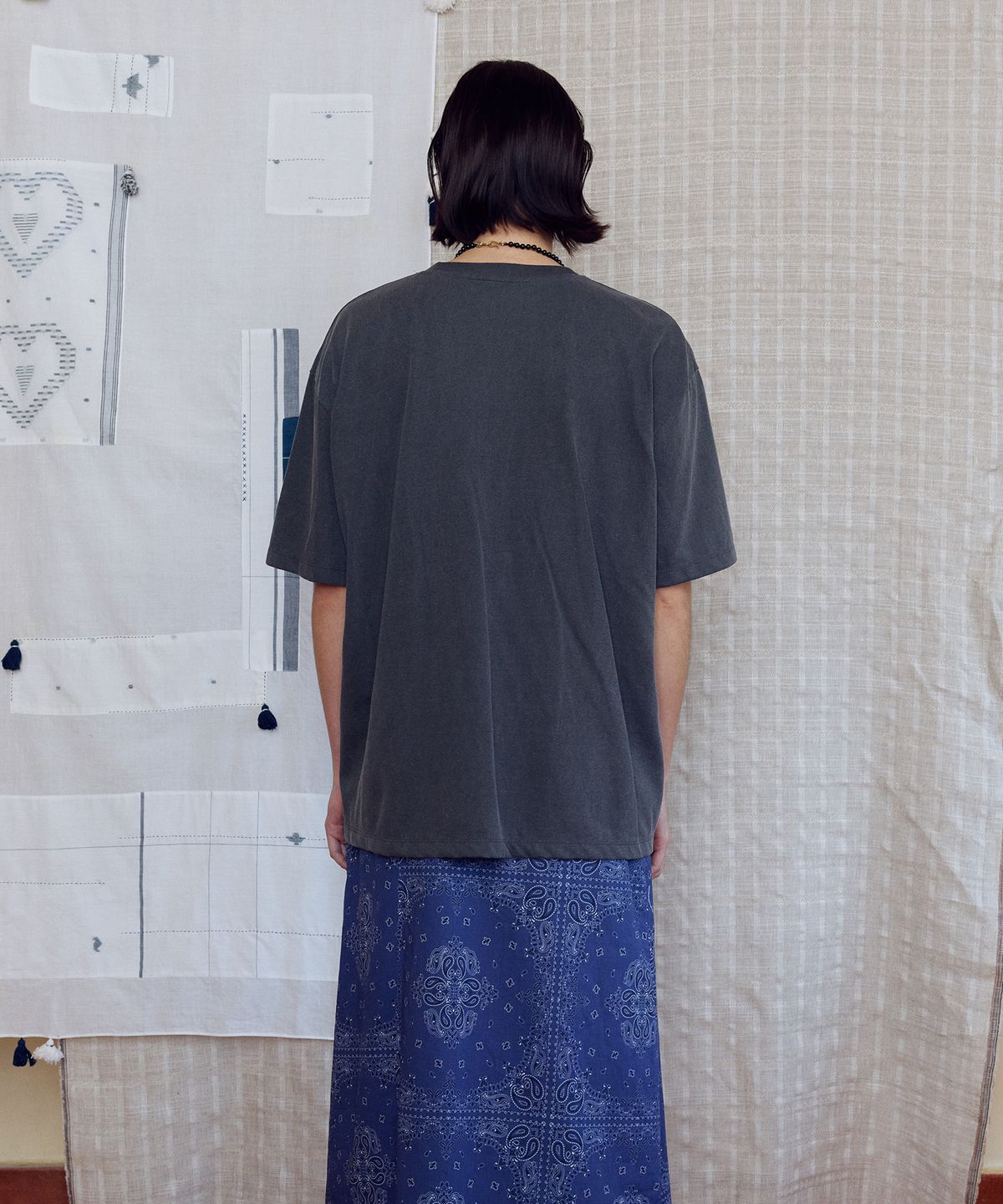 프리터(FRITUR) Blue Bird T-shirt Charcoal_F262TS03