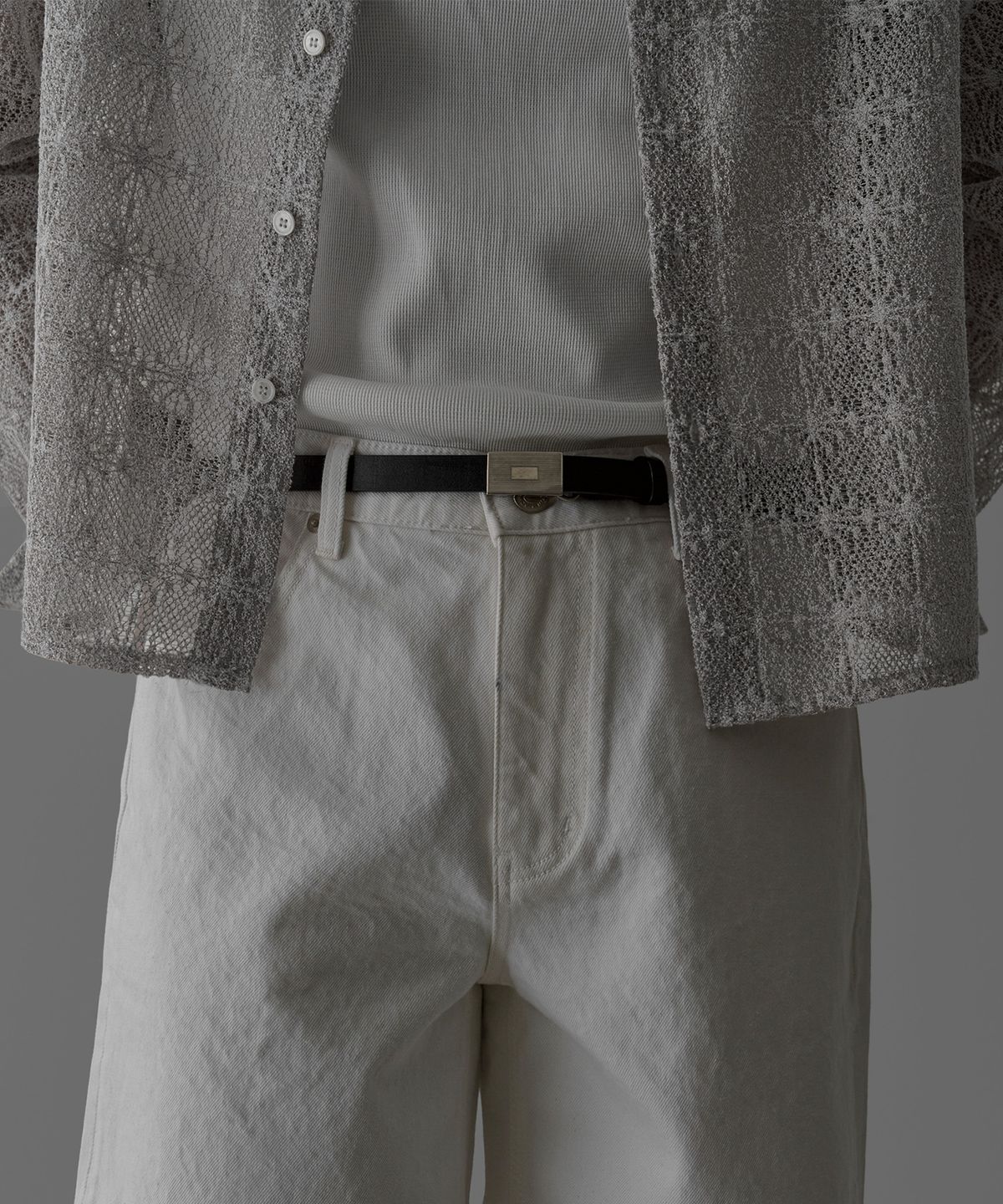 바우로 프로덕트(BOWLOW PRODUCT) 화이트 데님 하프팬츠