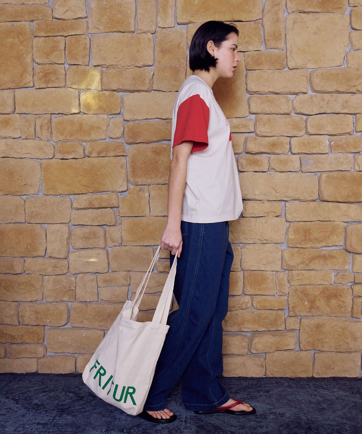 프리터(FRITUR) Cherry Tomato T-Shirt Light beige_F262TS01
