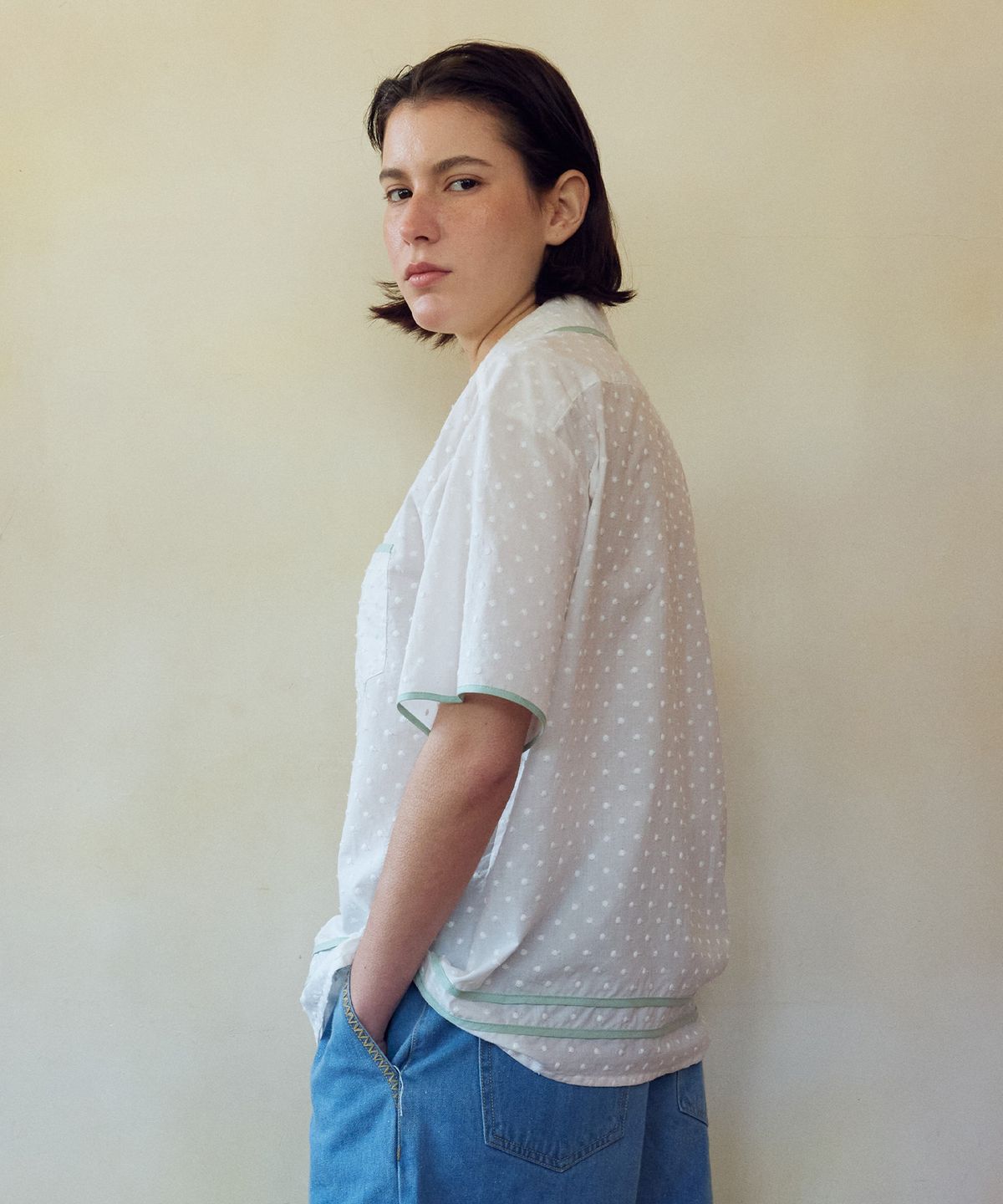 프리터(FRITUR) Daisy Embroidery Collar Shirt White_F262SH05