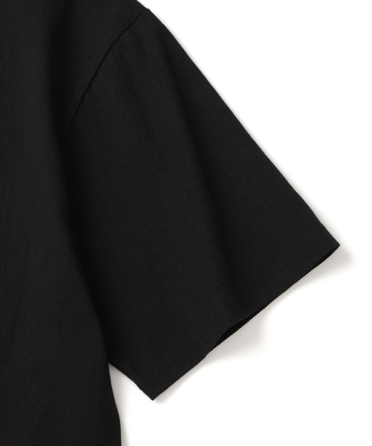 니티드(KNITTED) (UNISEX) 피그먼트 팜트리 그래픽 티셔츠 CROP BLACK