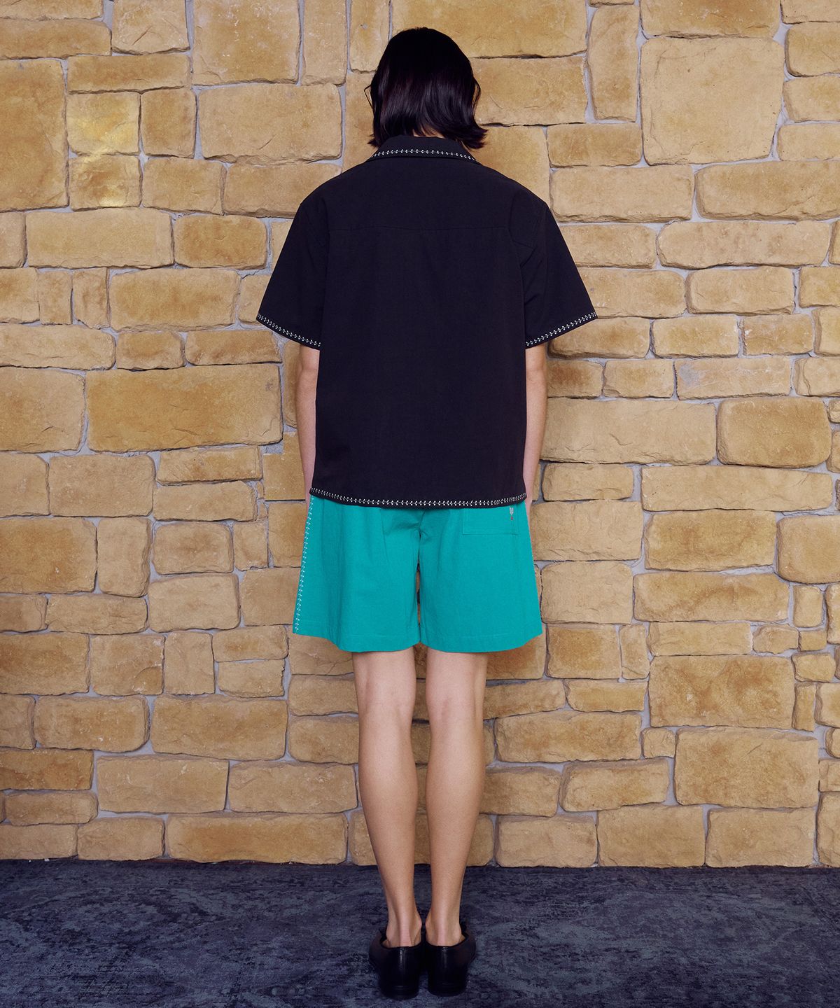 프리터(FRITUR) Pocket Embroidered Shirt Black_F262SH02