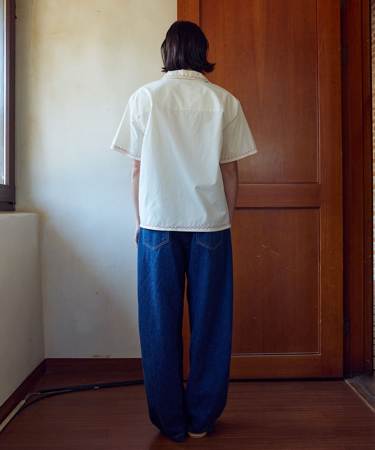 프리터(FRITUR) Pocket Embroidered Shirt Ivory_F262SH02