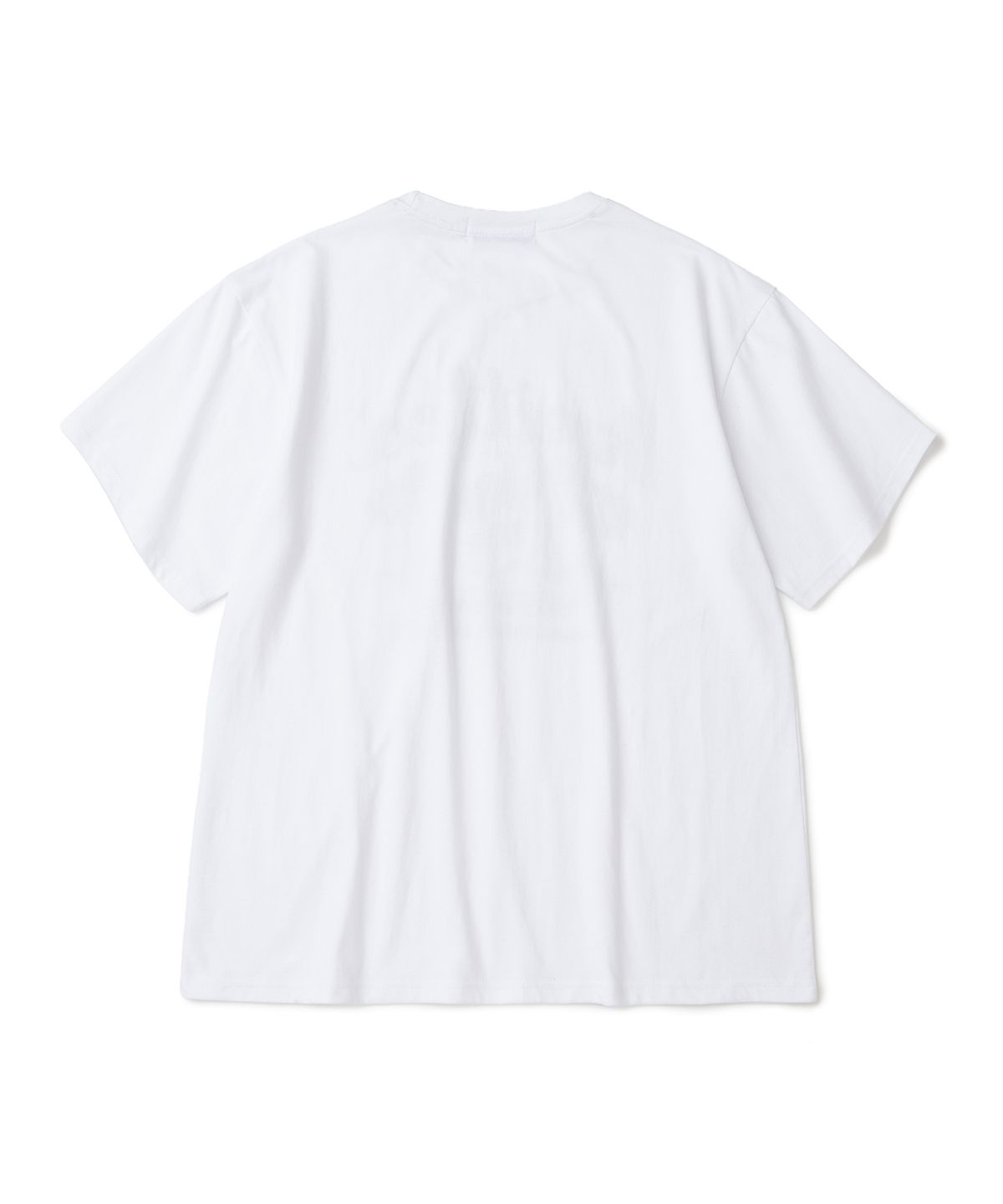 니티드(KNITTED) (UNISEX) 피그먼트 팜트리 그래픽 티셔츠 CROP WHITE