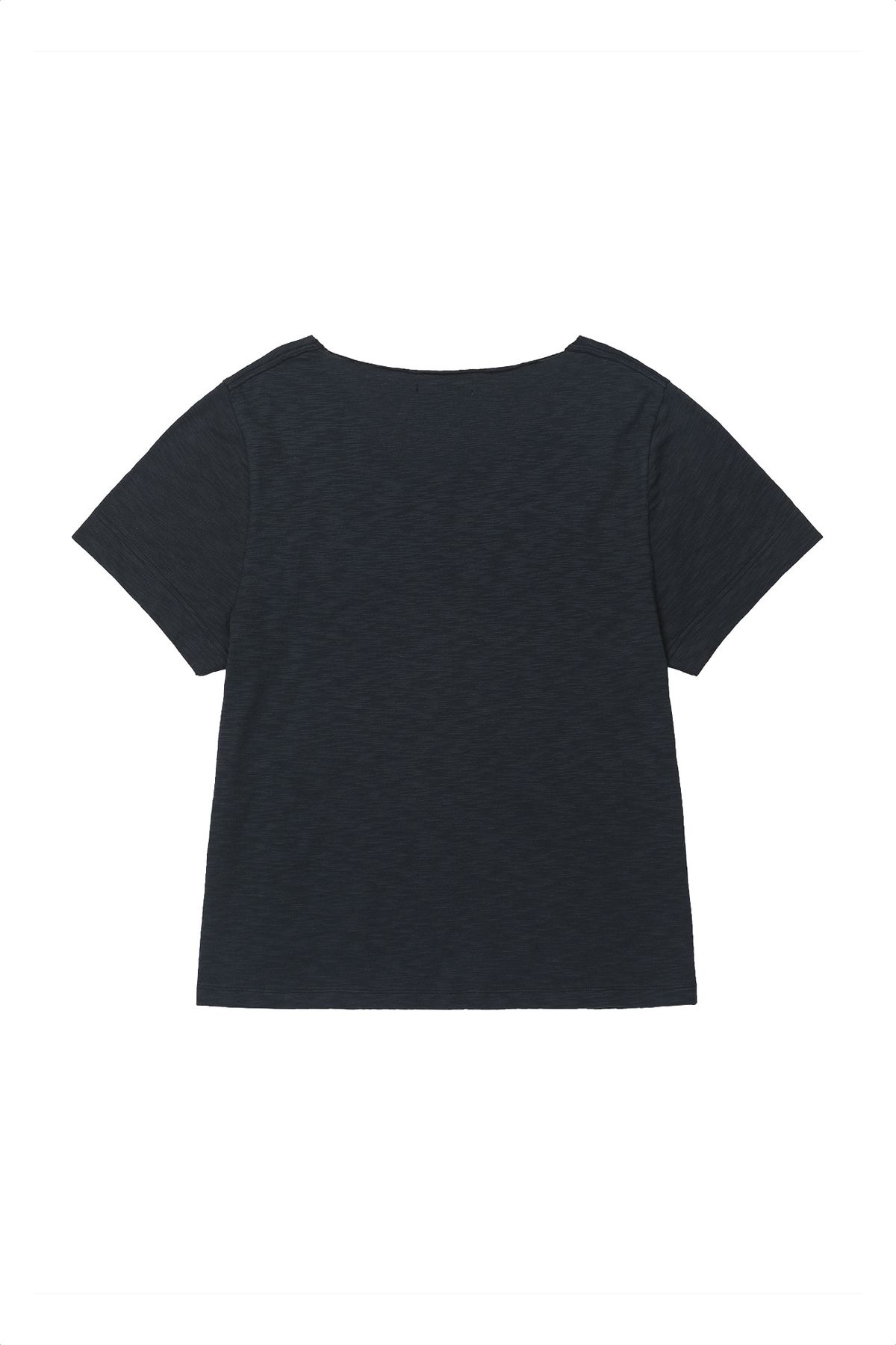 다이닛(DEINET) OFF SHOULDER GRAPHIC T-SHIRT IN NAVY