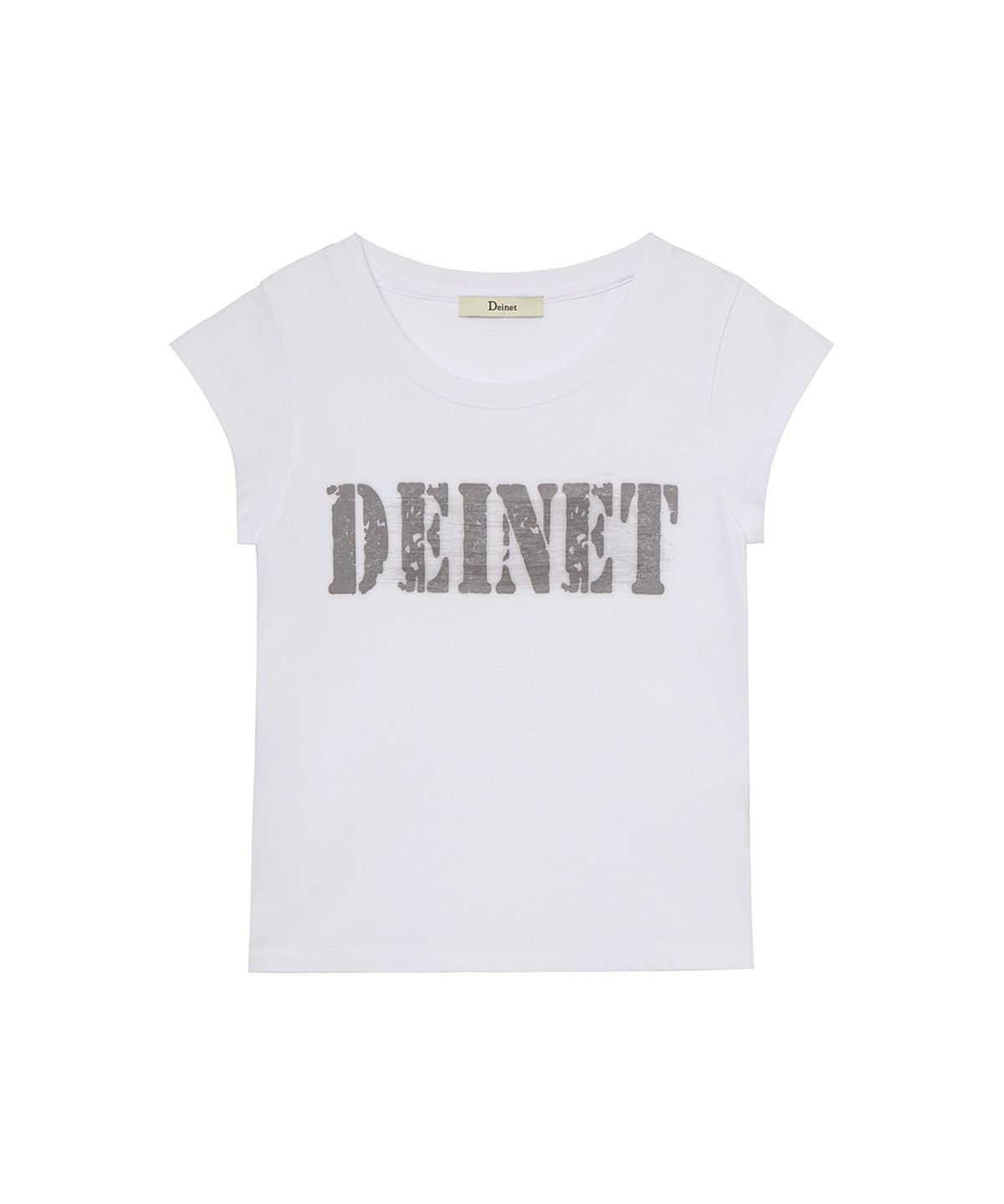 다이닛(DEINET) TYPO GRAPHIC2 T-SHIRT IN WHITE
