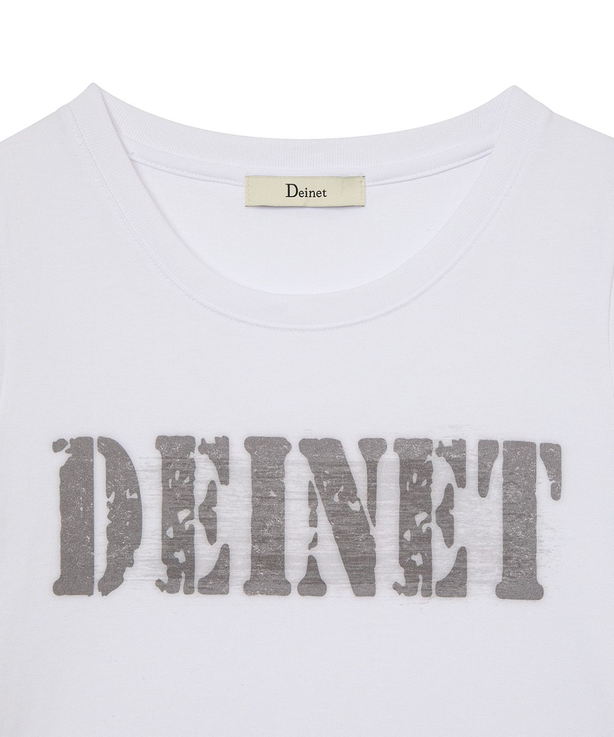 다이닛(DEINET) TYPO GRAPHIC2 T-SHIRT IN WHITE