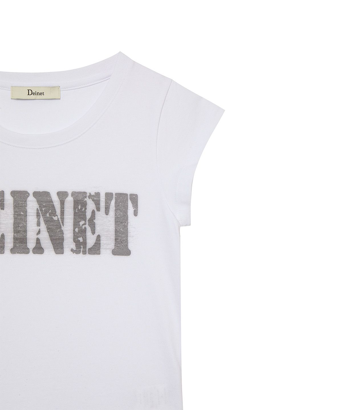 다이닛(DEINET) TYPO GRAPHIC2 T-SHIRT IN WHITE