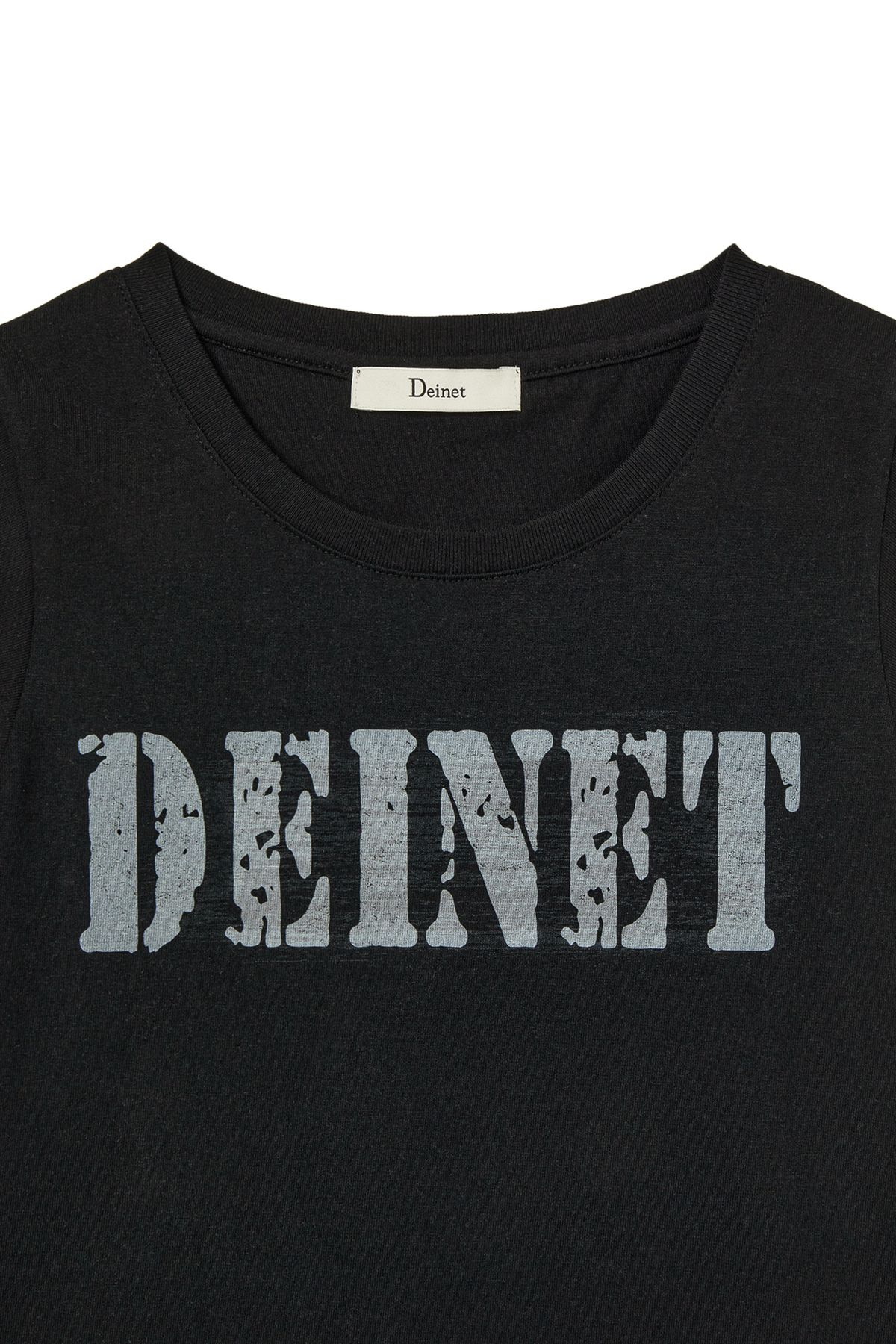 다이닛(DEINET) TYPO GRAPHIC2 T-SHIRT IN BLACK
