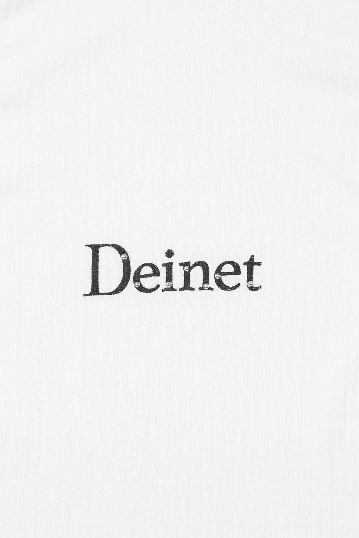다이닛(DEINET) LOGO SHIRRING SLEEVELESS IN WHITE