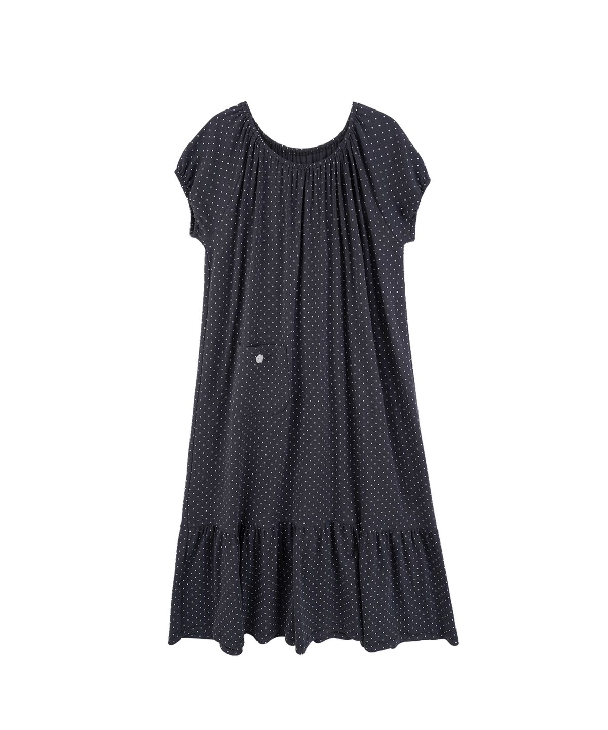 하이스쿨디스코(HIGH SCHOOL DISCO) 도트 포켓 롱원피스_차콜