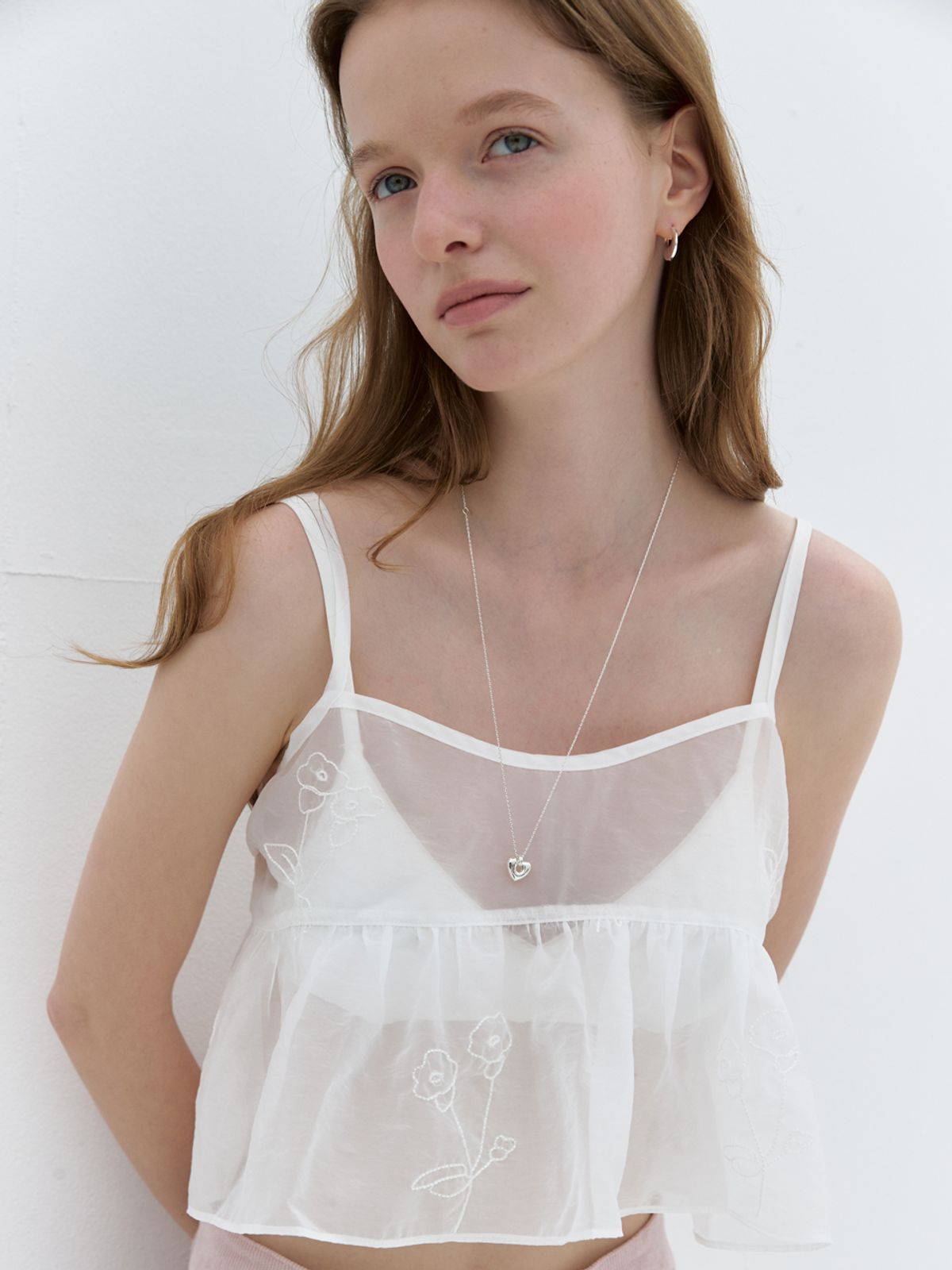 미메시(MIMESI) [ver.2] Open Heart Long Necklace