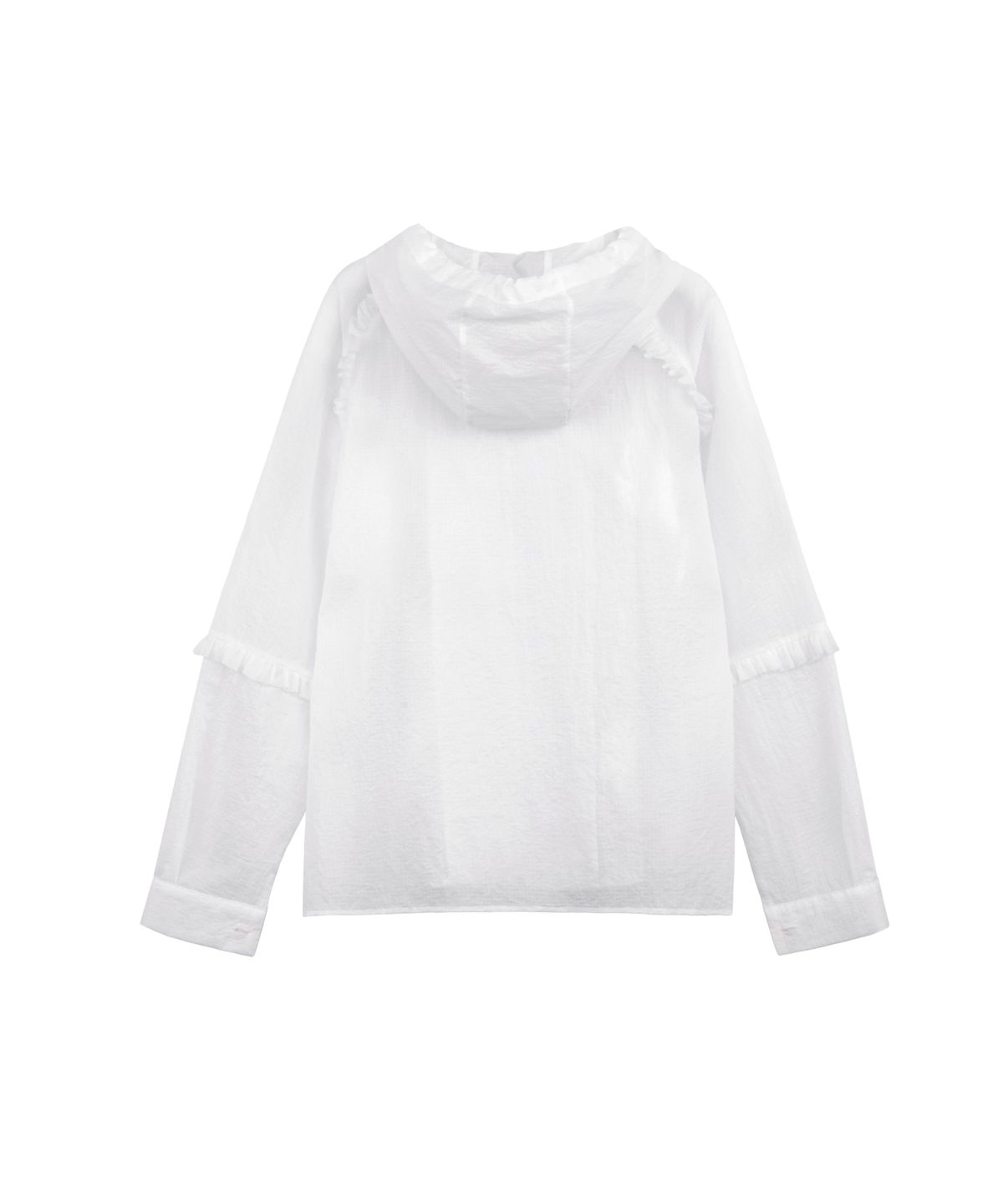 라츠유(LOTSYOU) LOTSYOU_Whisper Hood Shirt WHITE