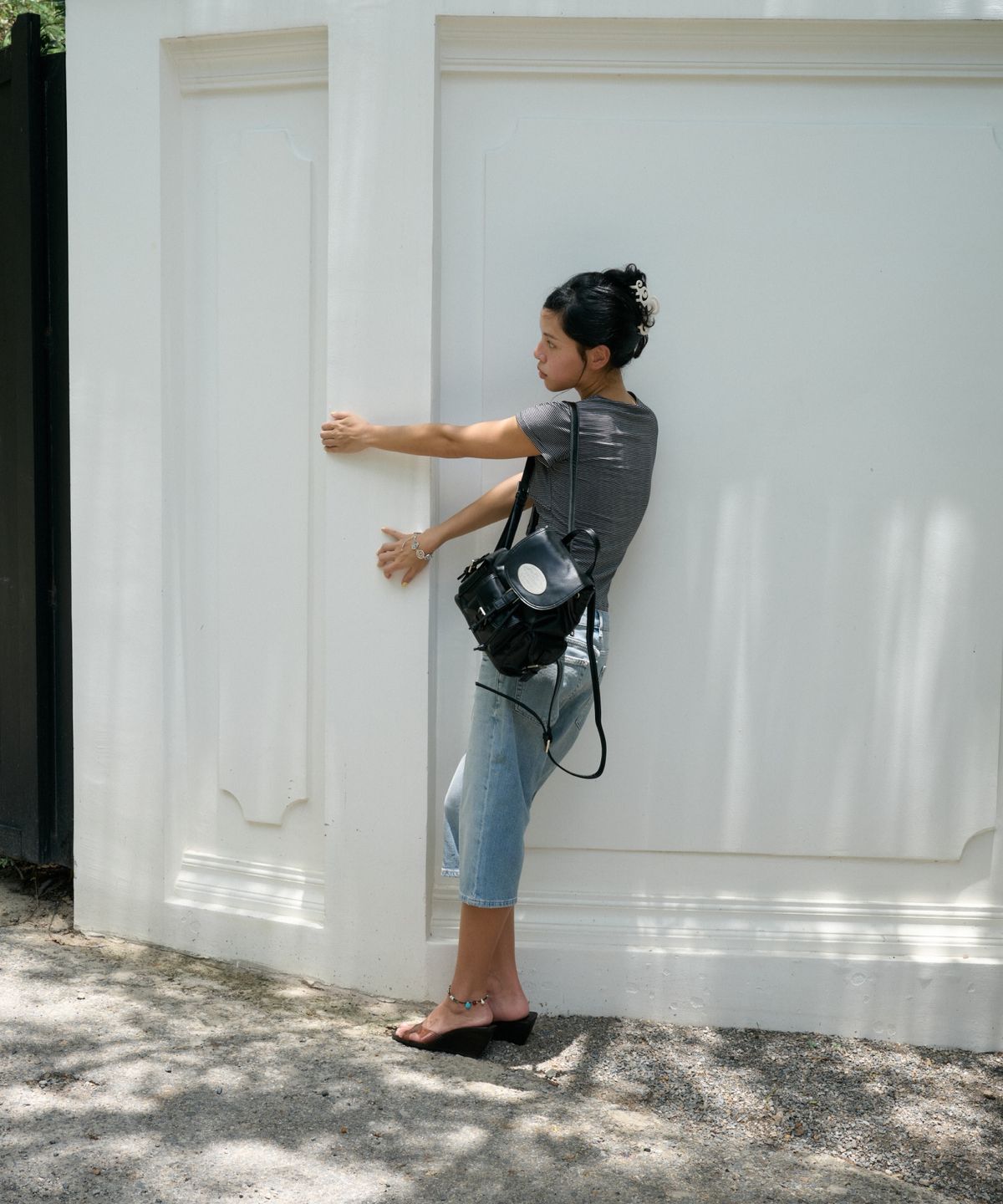 라츠유(LOTSYOU) [Leather] Nostalgia Twinkle Backpack BLACK