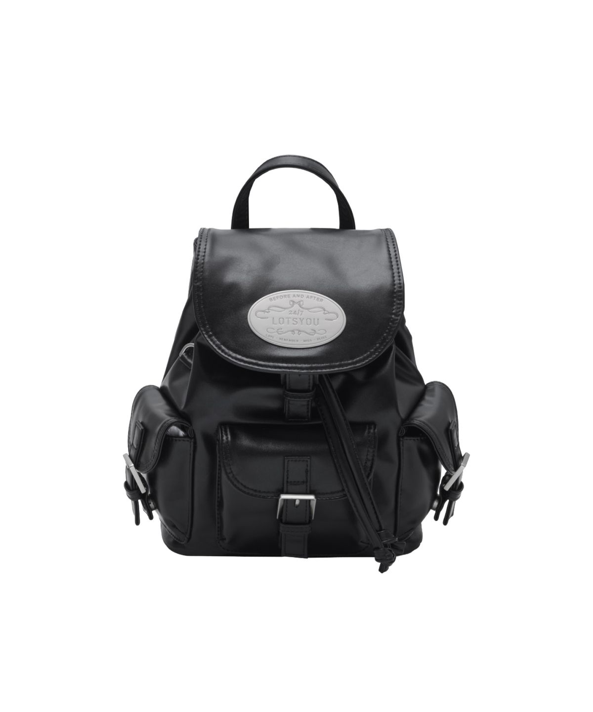 라츠유(LOTSYOU) [Leather] Nostalgia Twinkle Backpack BLACK