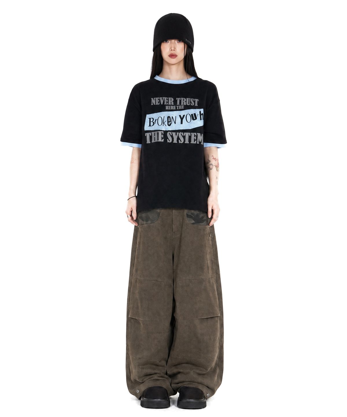 아이돈워너셀(IDWS) Hidden Camo Balloon Pants Brown