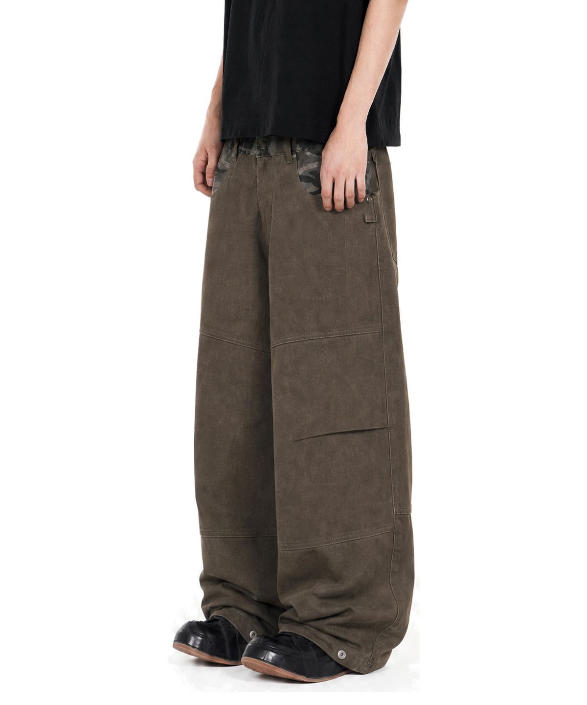 아이돈워너셀(IDWS) Hidden Camo Balloon Pants Brown