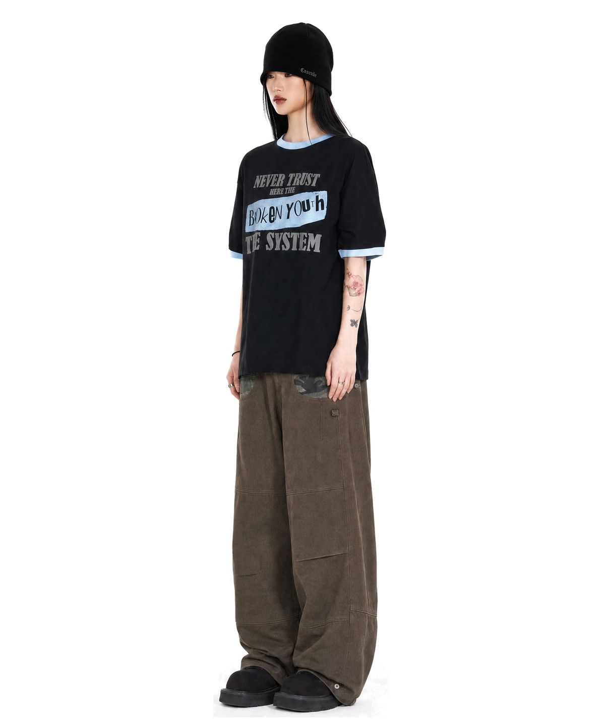 아이돈워너셀(IDWS) Hidden Camo Balloon Pants Brown