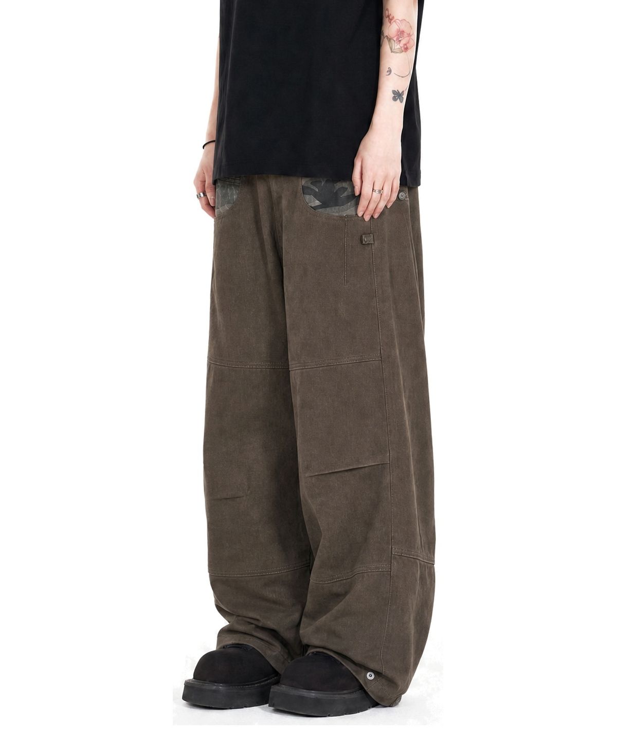 아이돈워너셀(IDWS) Hidden Camo Balloon Pants Brown