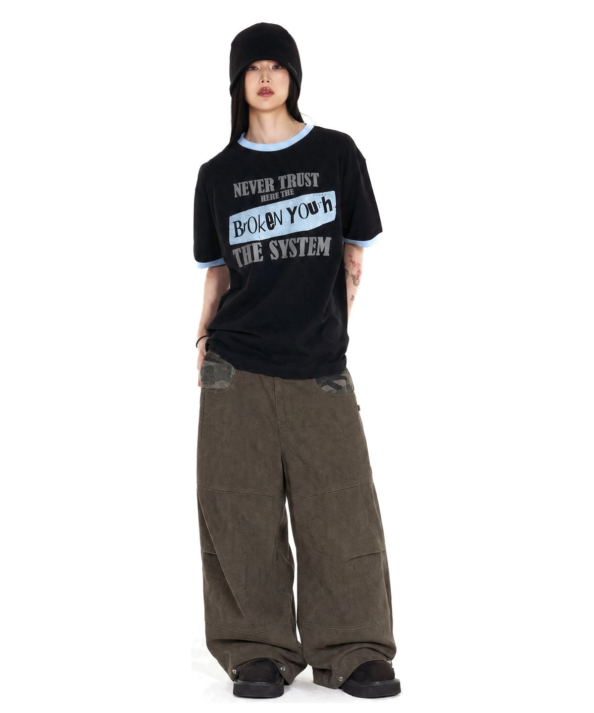 아이돈워너셀(IDWS) Hidden Camo Balloon Pants Brown