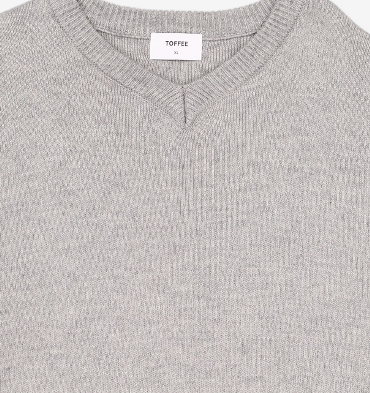 토피(TOFFEE) 울 브이넥 니트 (GREY) XL