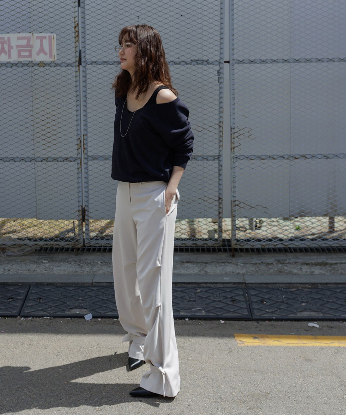 루몽드(LUMANDE) 투웨이 스트랩 썸머 슬랙스
