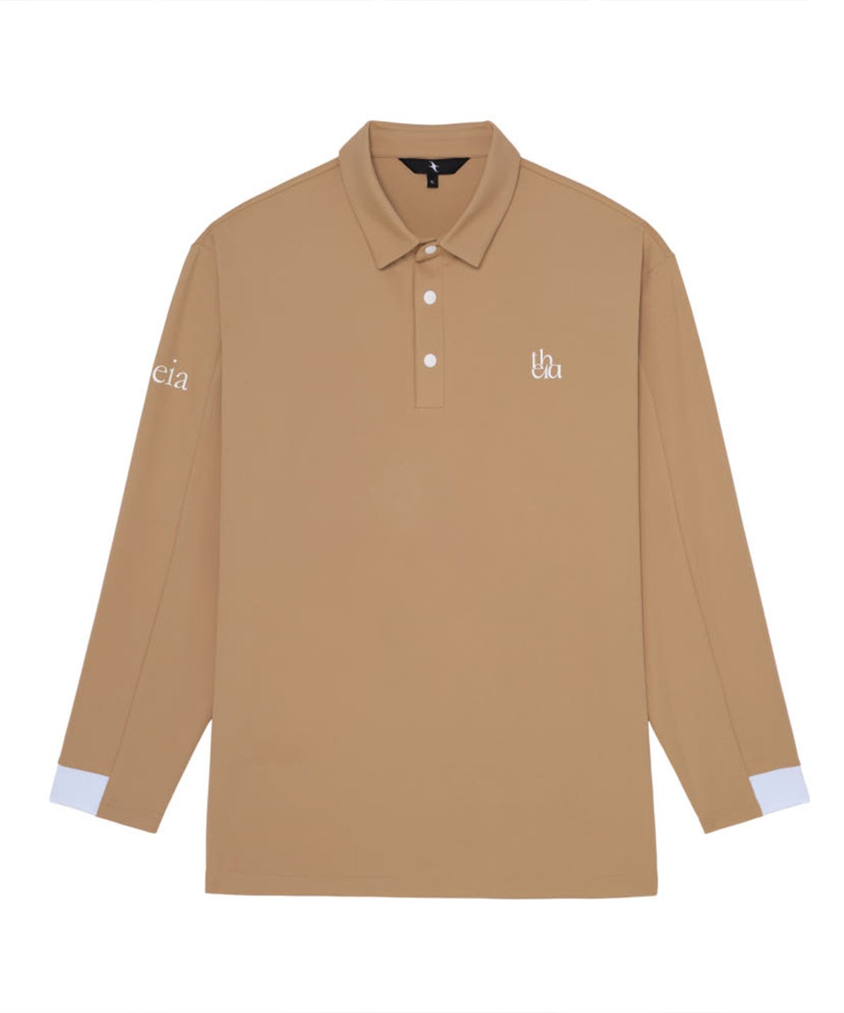 테이아(THEIA) [UPF50+] 골프 카라 긴팔 티셔츠 (베이지)
